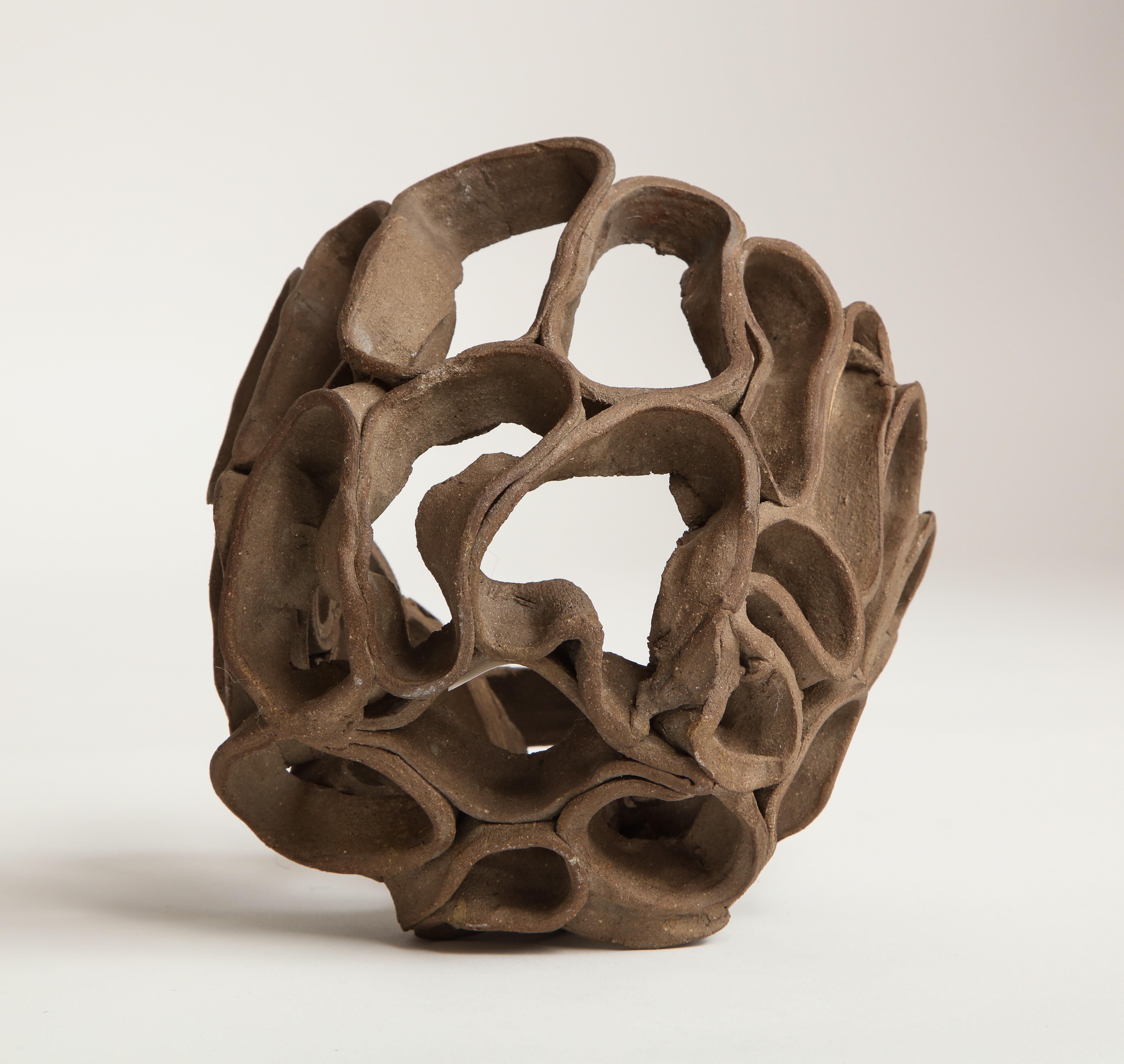 Modernist Open Form Ceramic Bowl For Sale 2
