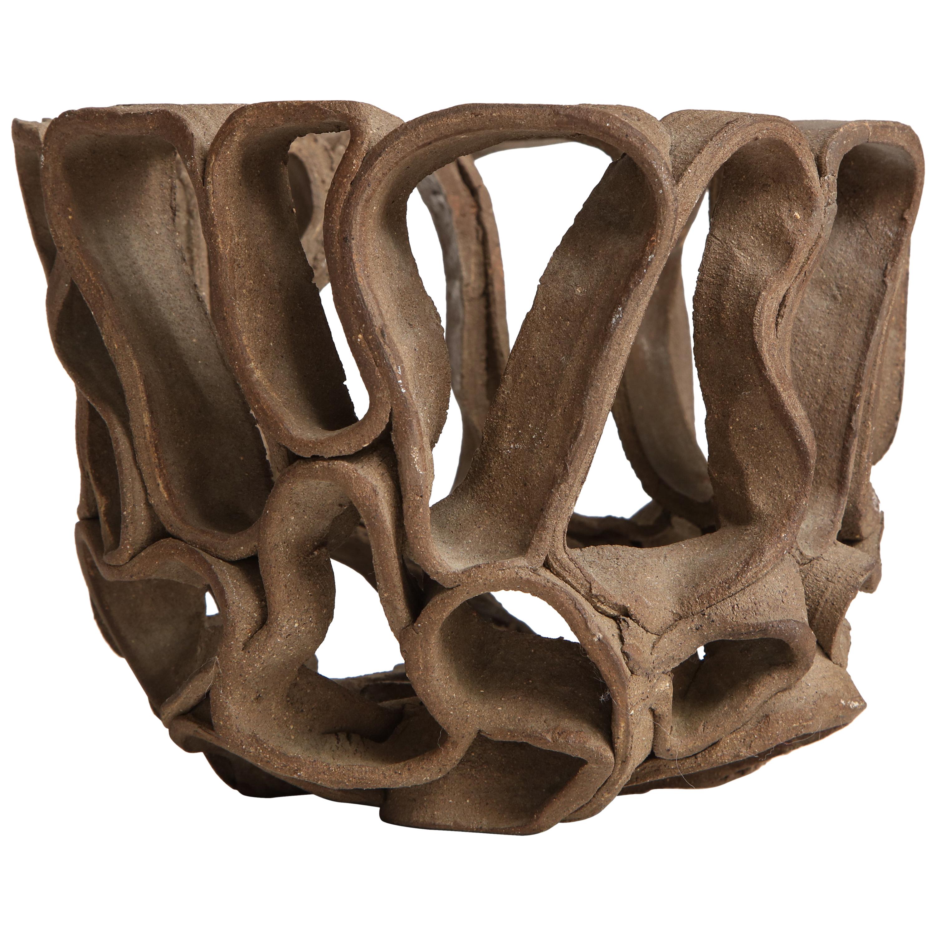 Modernist Open Form Ceramic Bowl