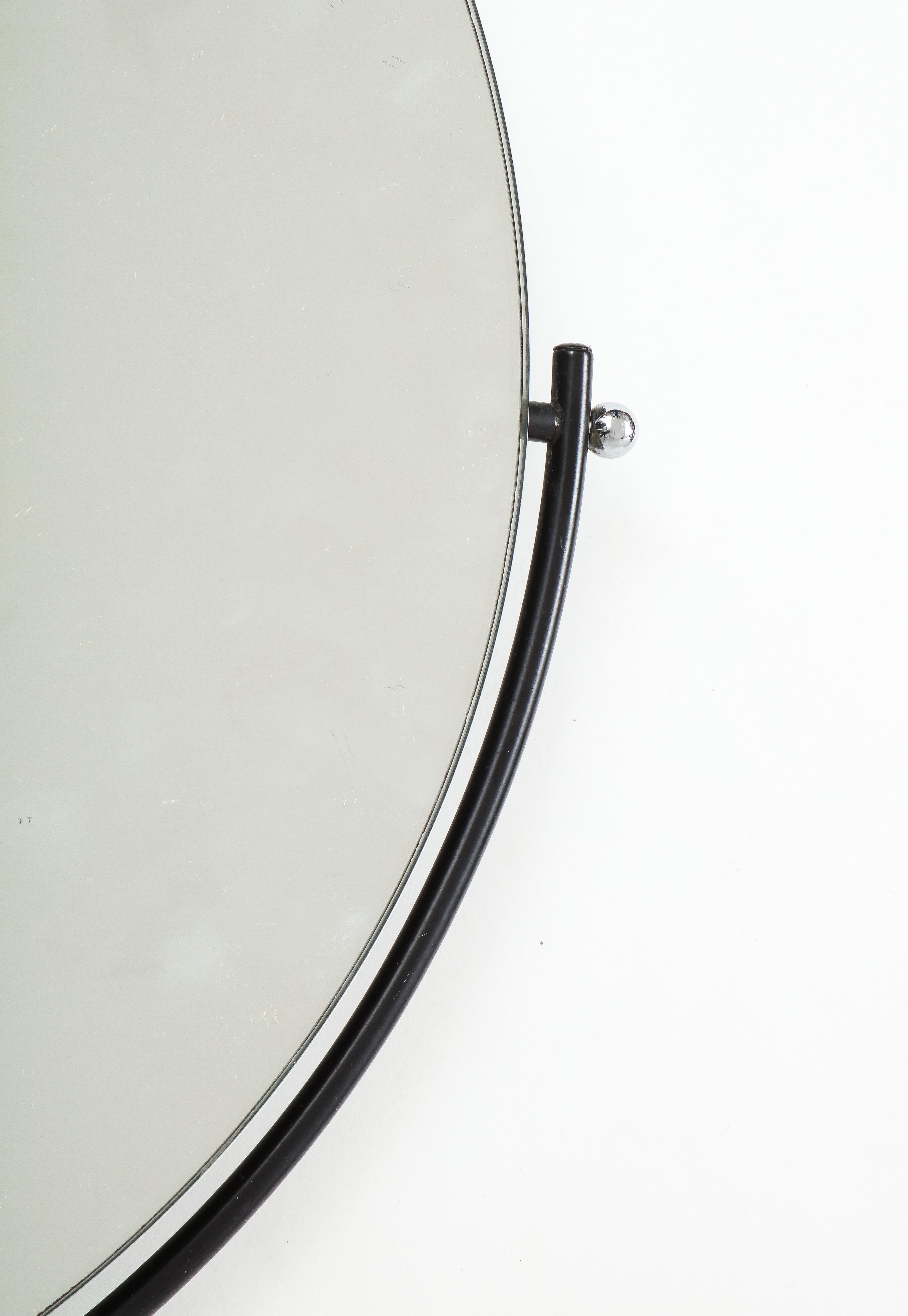 Anodized Modernist 'Orbit' Wall Mirror by Rodney Kinsman for Bieffeplast