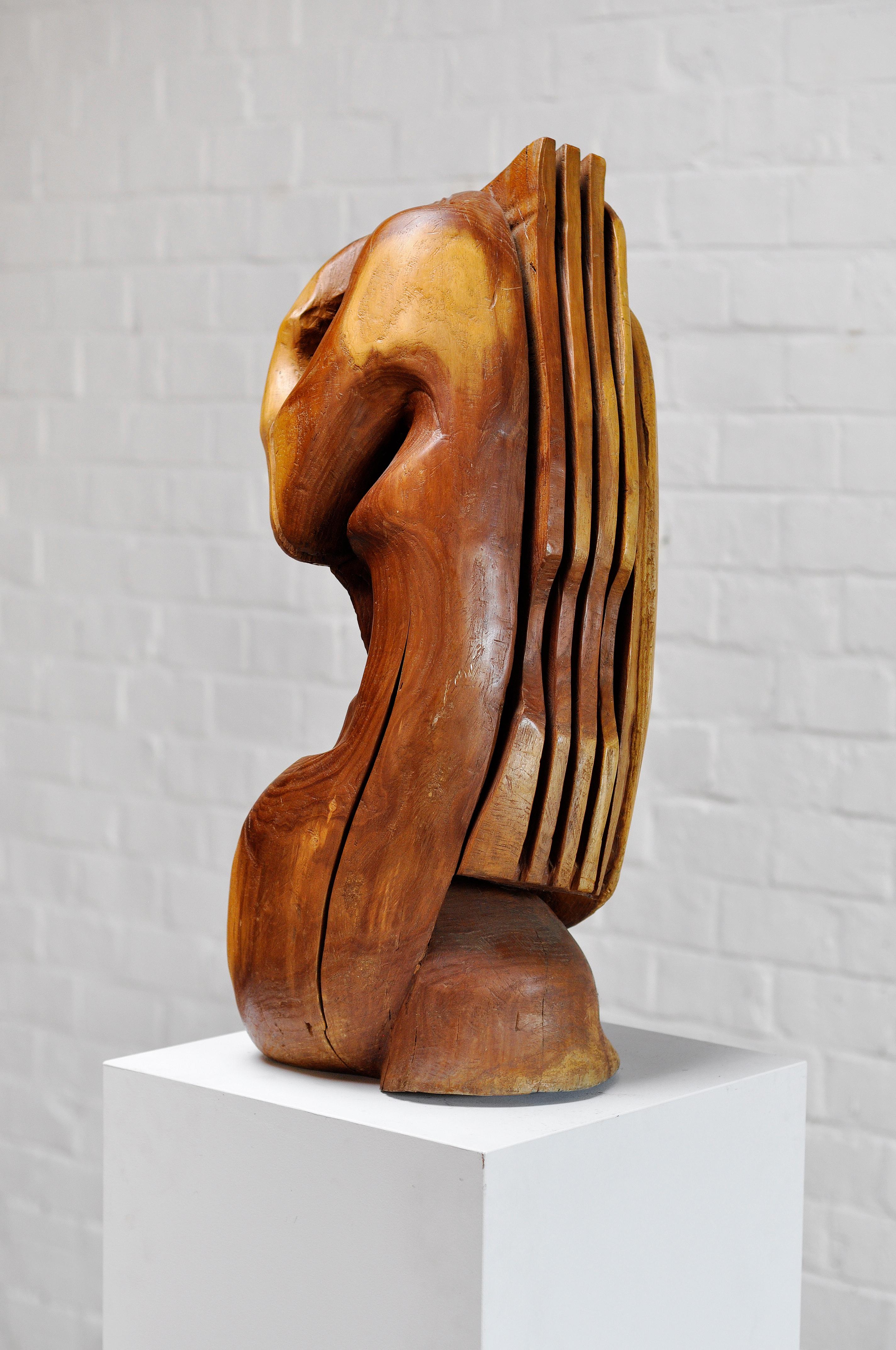 Italian Modernist Organic Abstract Wood Sculpture, 1960's