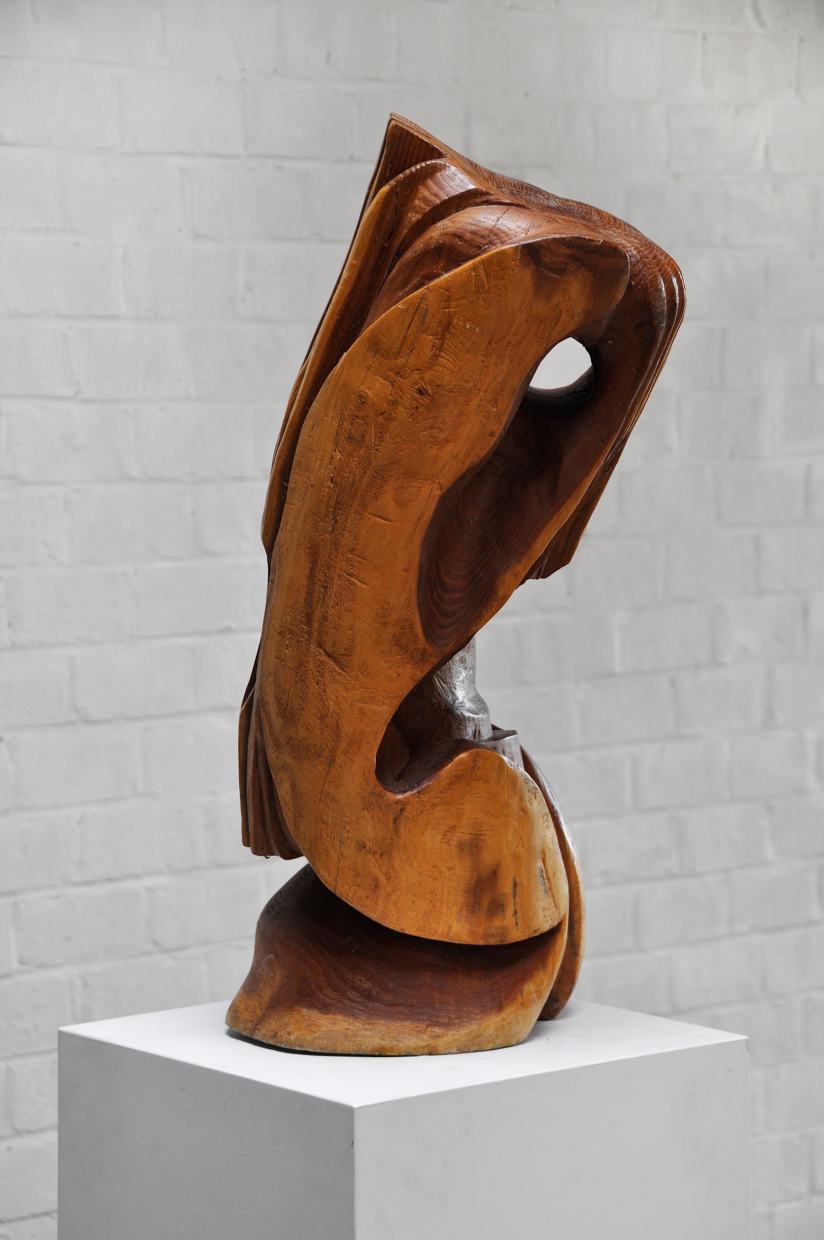 Modernist Organic Abstract Wood Sculpture, 1960's 2