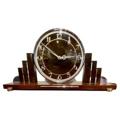 Vintage Modernist Original Art Deco Mantle Clock Quartz Conversion