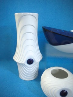 Modernist Orrefors Bowl and Royal Copenhagen and Two Pieces 'Swing' Series 1970s