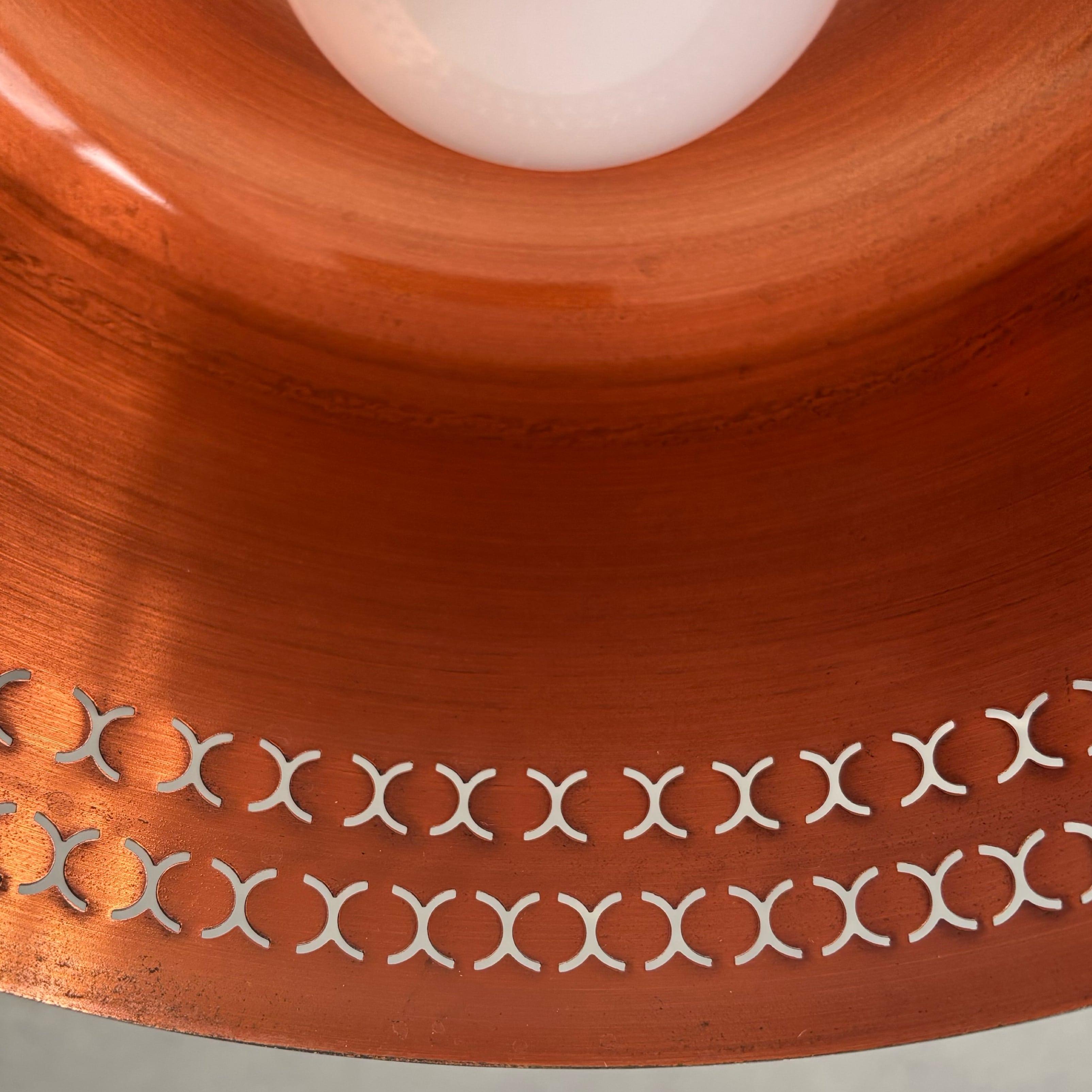 Applique d'extérieur moderniste, Carl Thore, Granhaga, cuivre oxydé, Suède années 1960 en vente 4