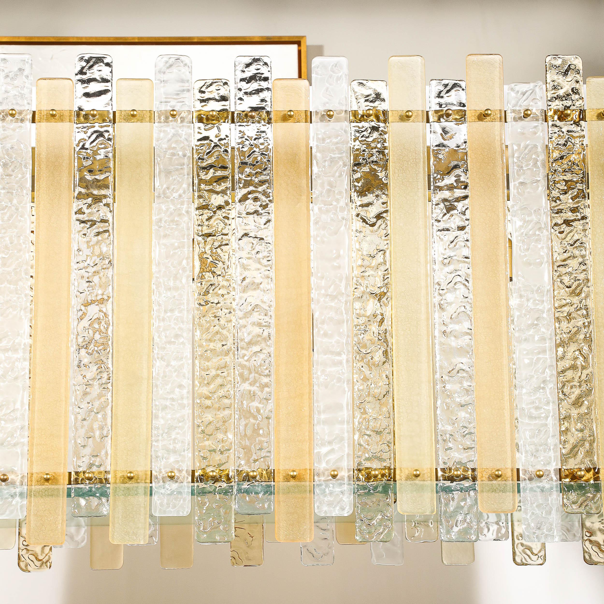 Luminaire moderne ovoïde en verre ambre dépoli et tacheté soufflé à la main à Murano en vente 4