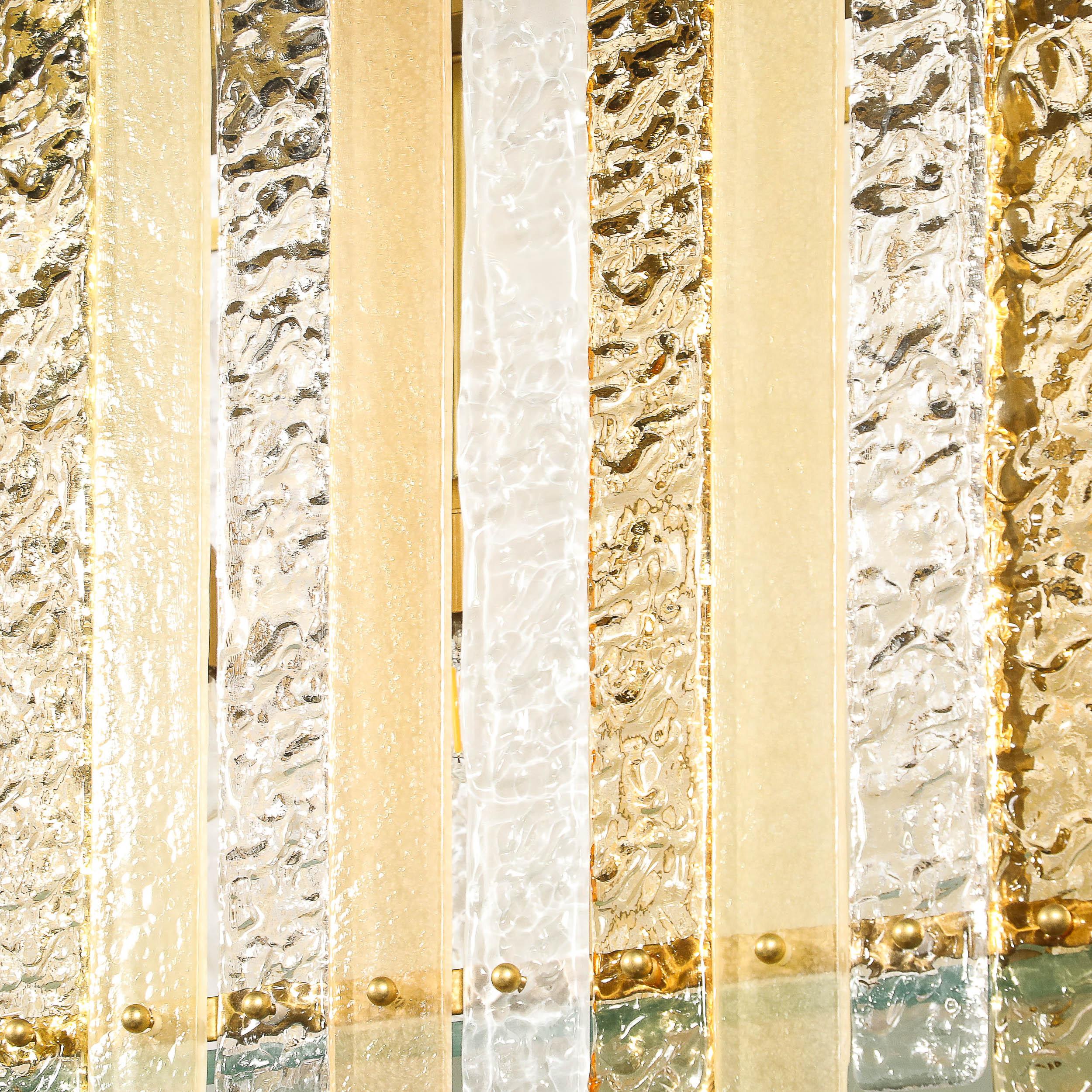 Luminaire moderne ovoïde en verre ambre dépoli et tacheté soufflé à la main à Murano en vente 7