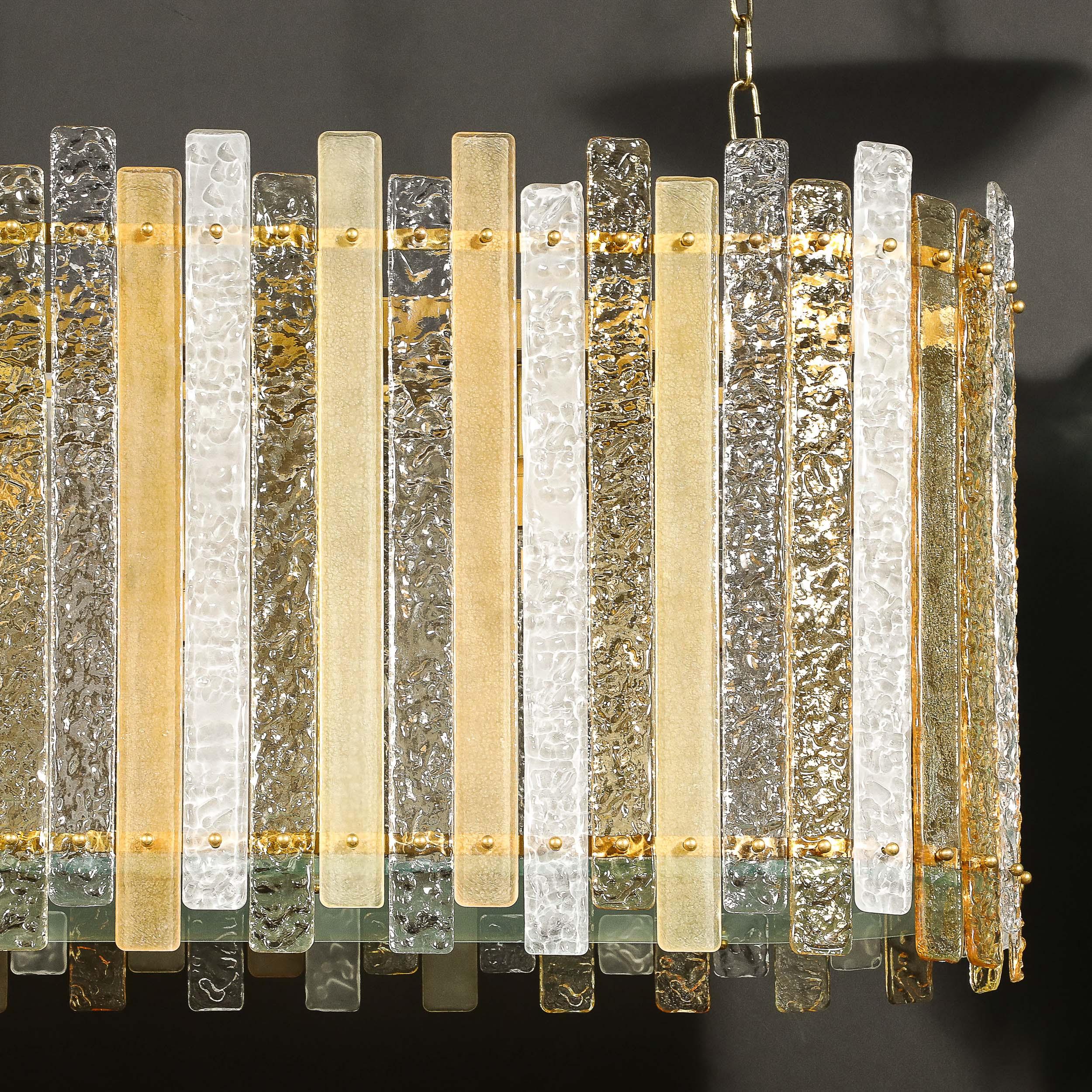 Luminaire moderne ovoïde en verre ambre dépoli et tacheté soufflé à la main à Murano en vente 10