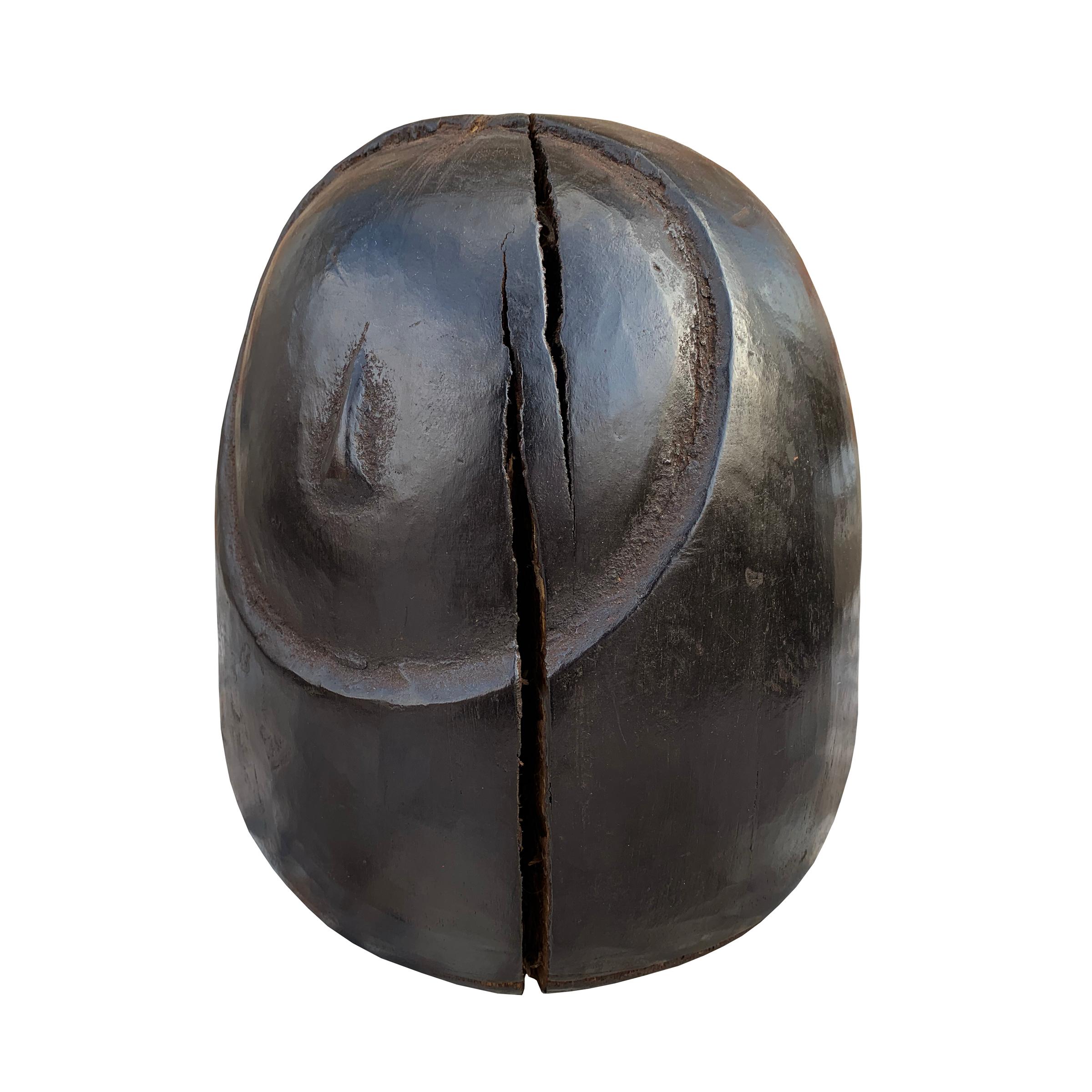Wood Modernist Owl Sculpture