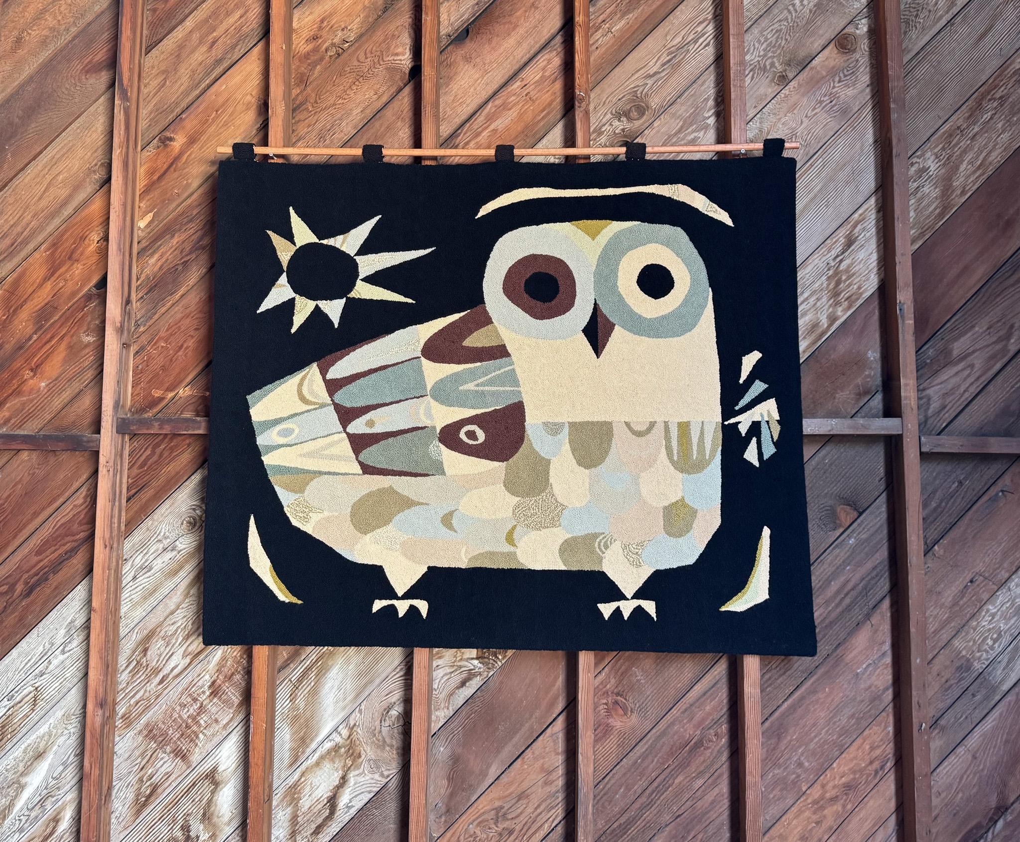 Modernist Owl Tapestry, Mexico, c.1965. 