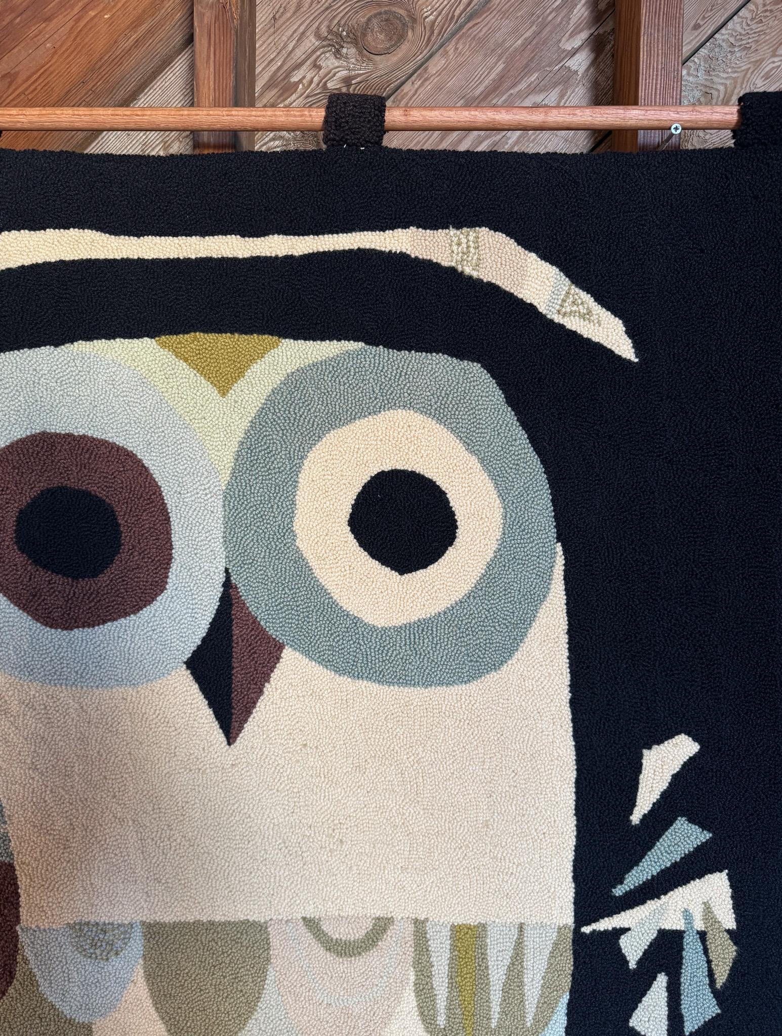 Modernist Owl Tapestry, Mexico, c.1965 In Good Condition In San Juan Capistrano, CA