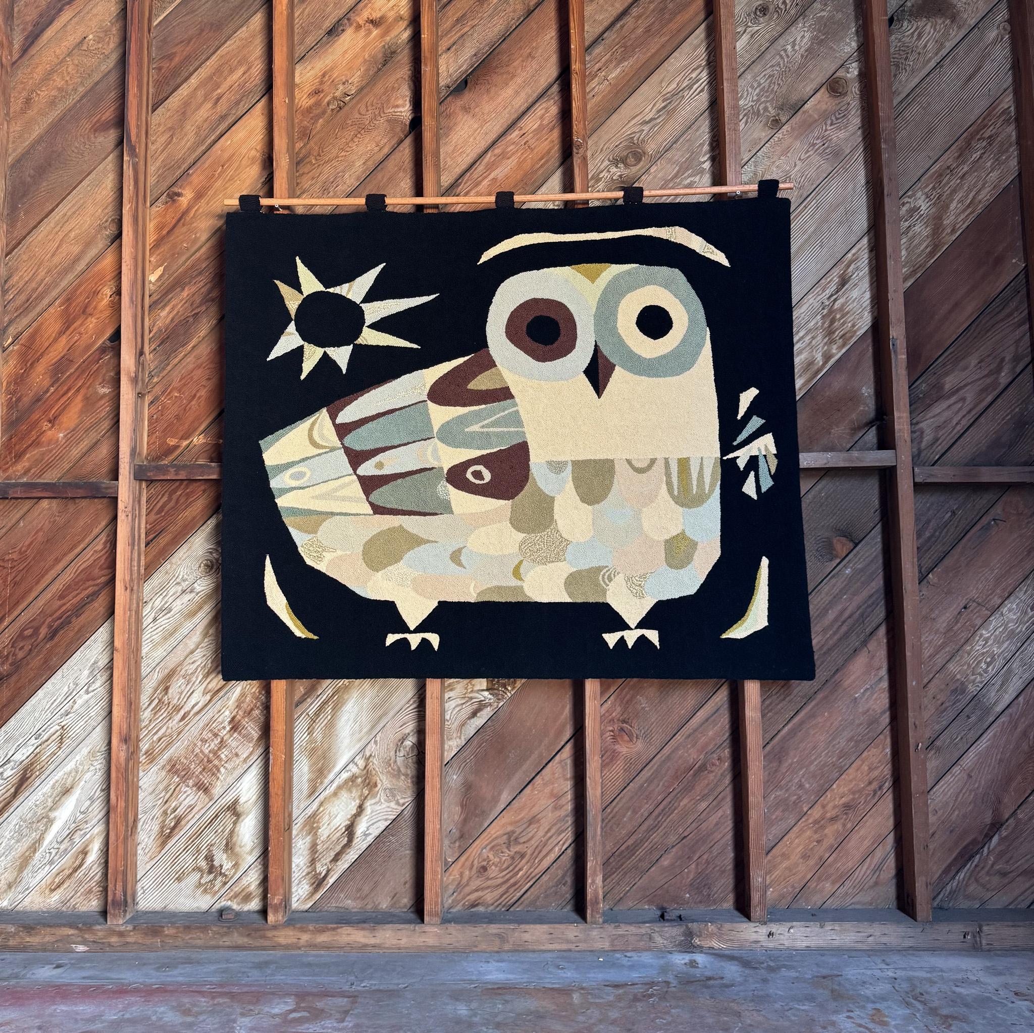 Modernist Owl Tapestry, Mexico, c.1965 1