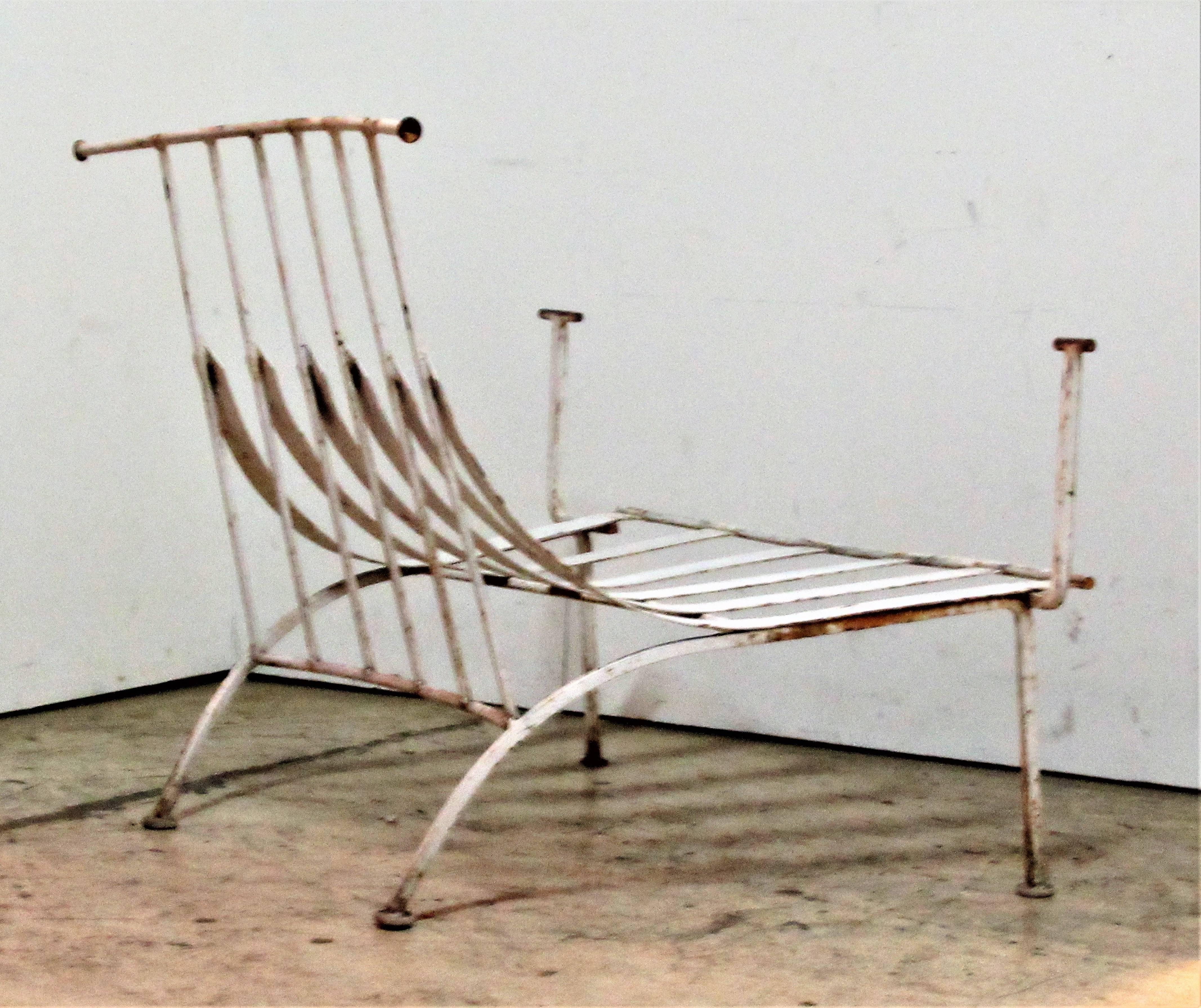 Rare Iron Lounge Chairs by Russell Woodard 4