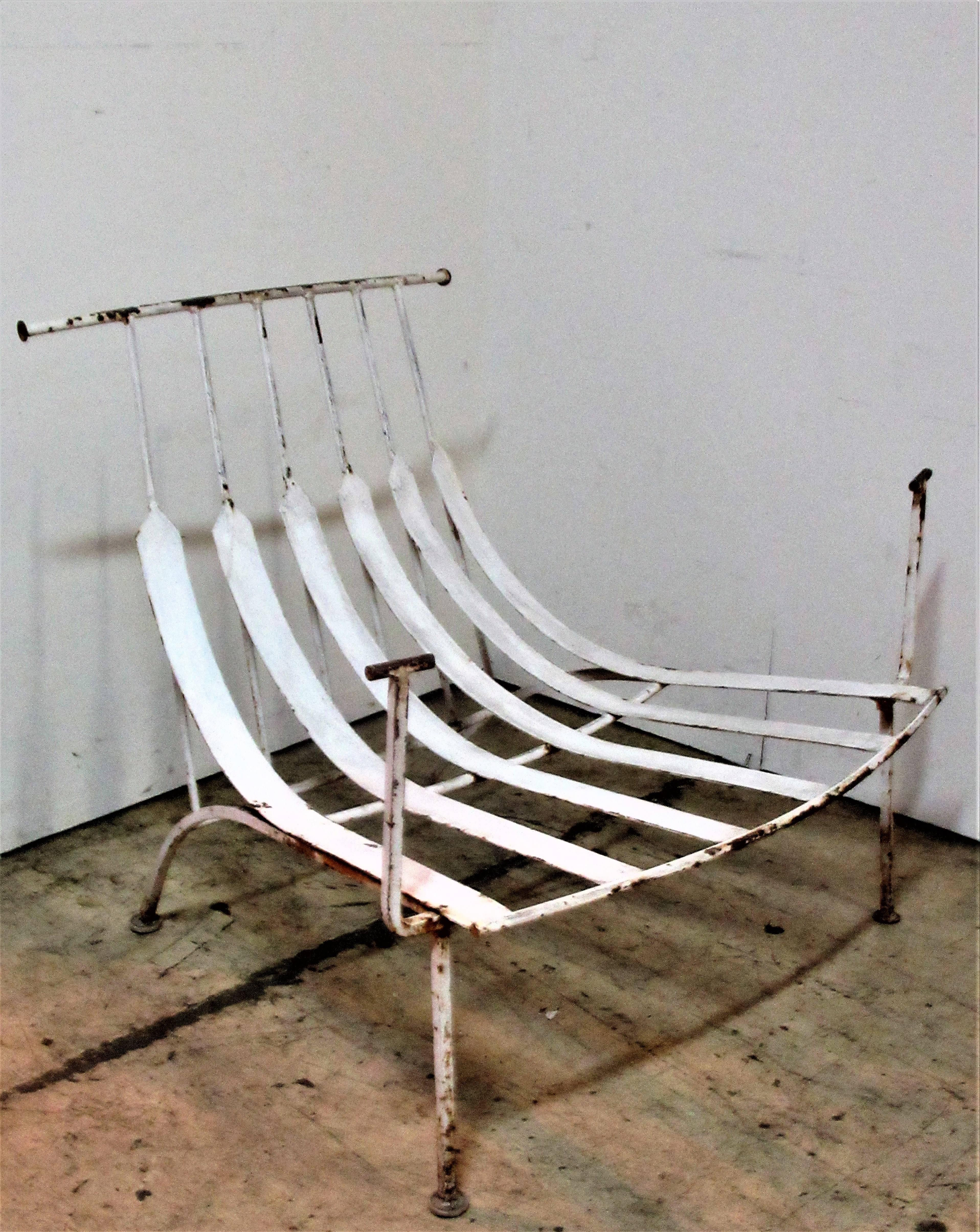 Rare Iron Lounge Chairs by Russell Woodard 5