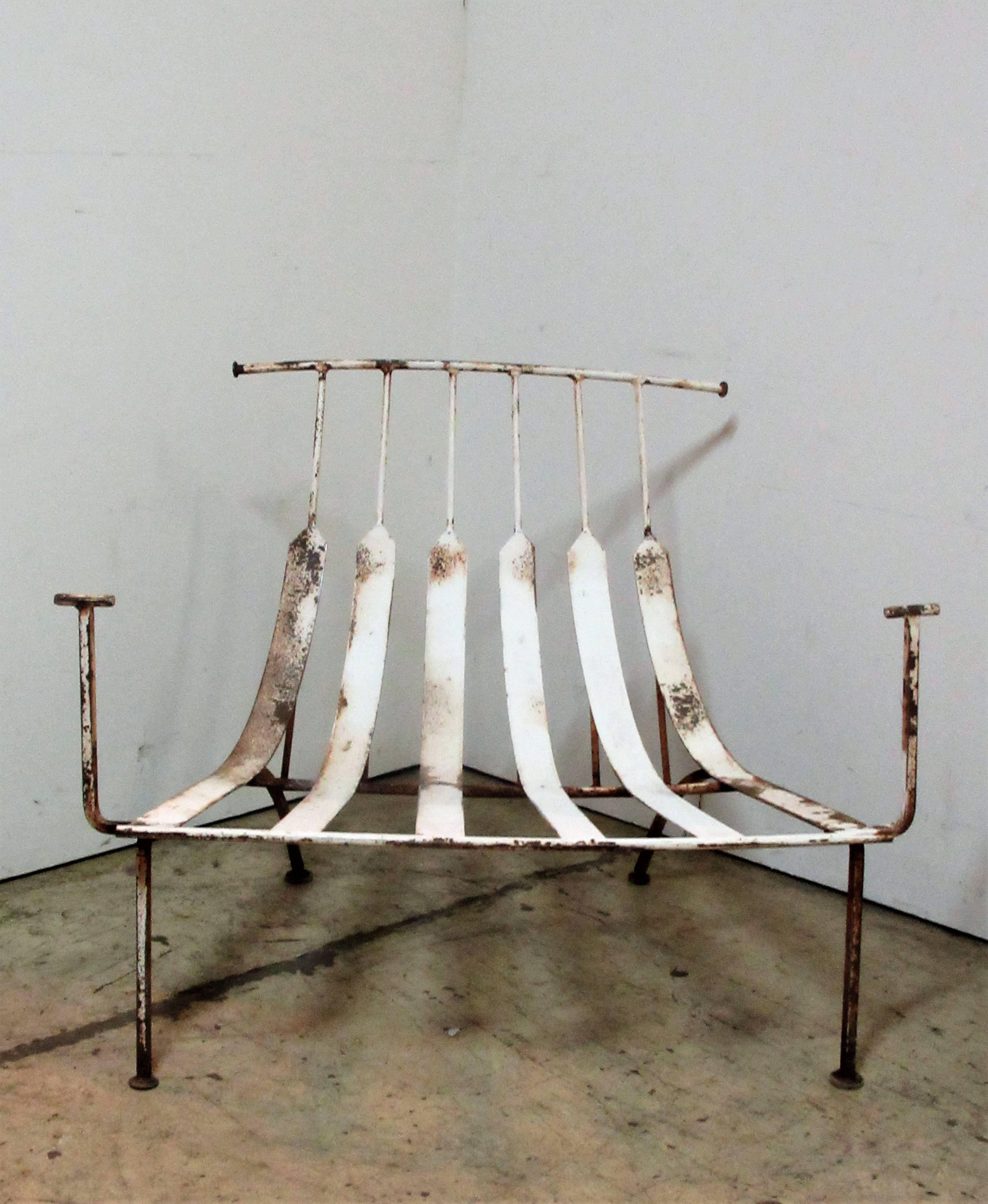 Rare Iron Lounge Chairs by Russell Woodard 7