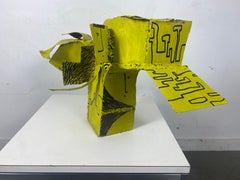 Sculpture moderniste en acier peint et marquage noir - Graffitied, Metzen/Merisola