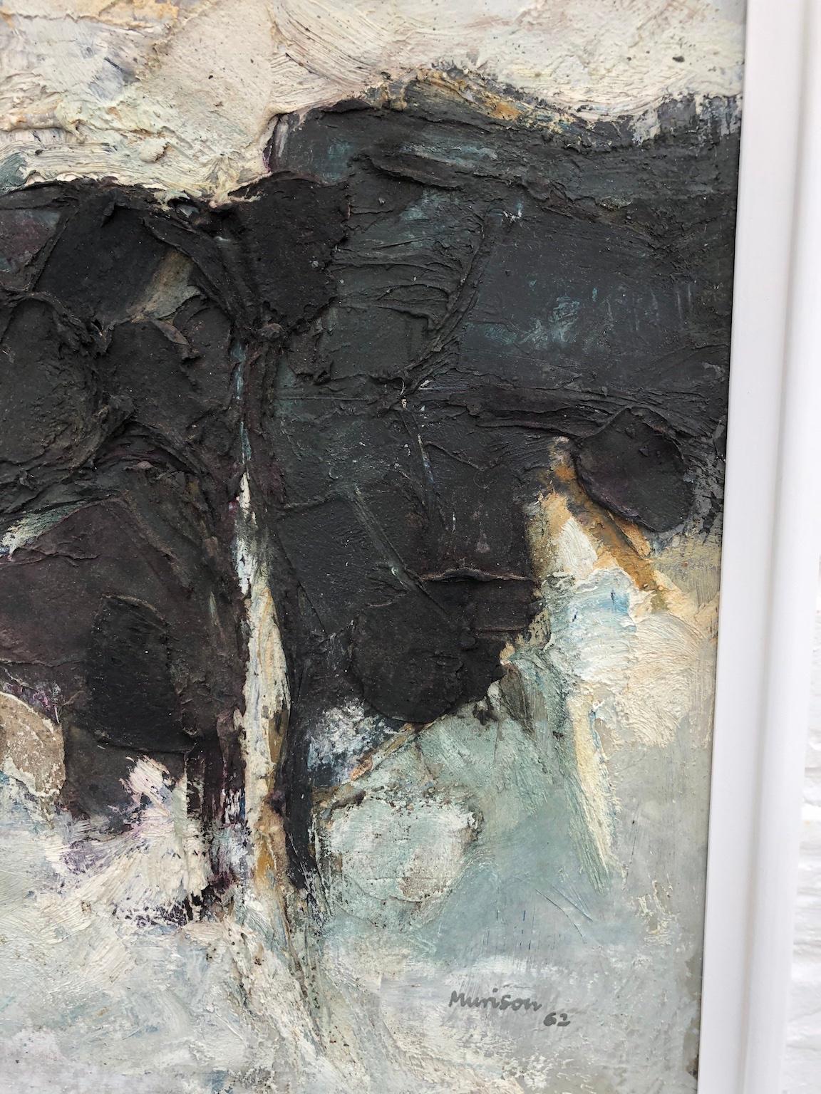 British Mid Century Modern Painting by Neil Murison, Oil on Board, Abstract, 1962