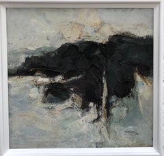 Mid Century Modern Painting by Neil Murison, Oil on Board, Abstract, 1962