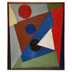 Modernist Painting in Le Corbusier Vibe, 1950s, French