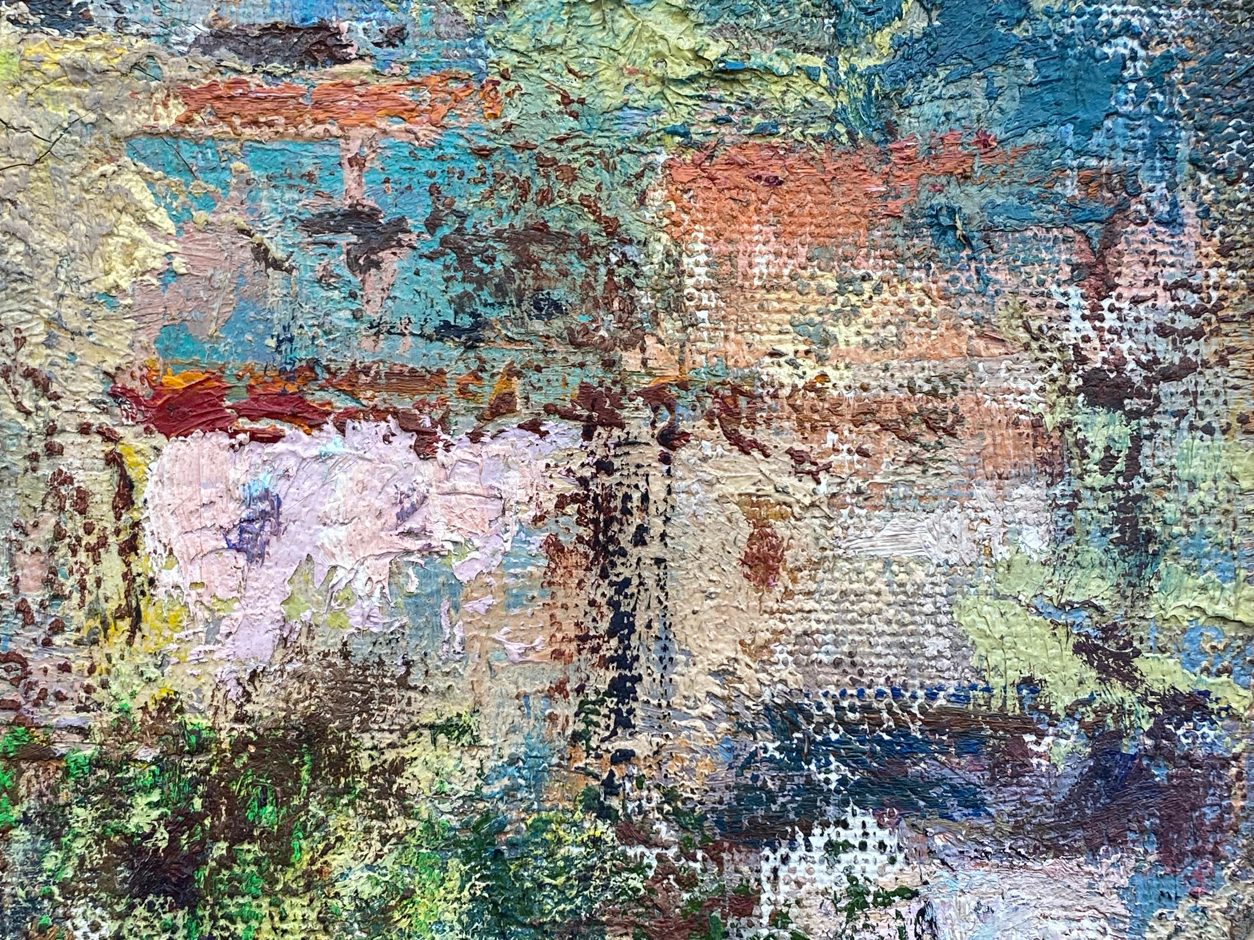 Peinture moderniste d'une colline de San Miguel de Allende (Mexique) en vente 3