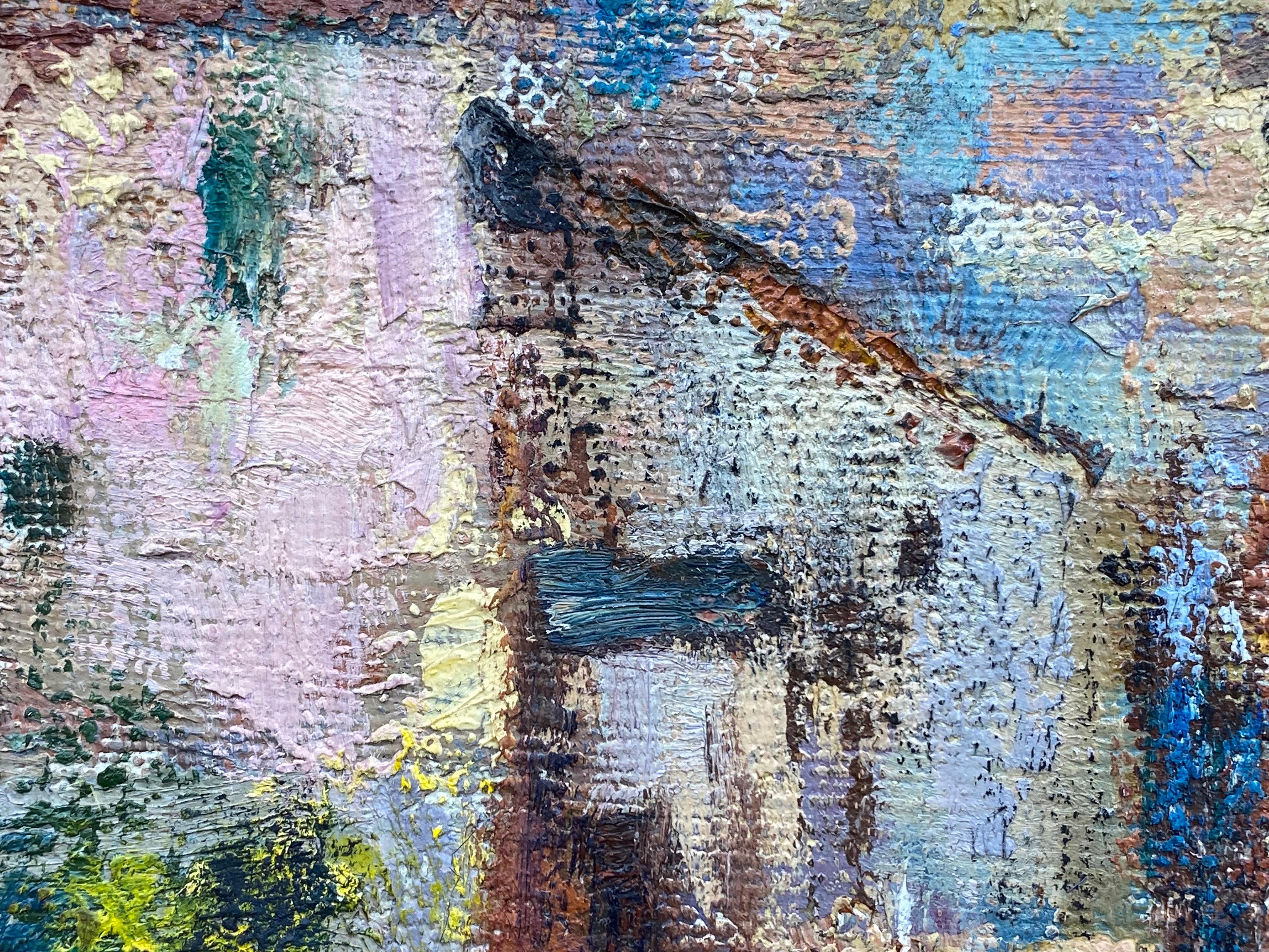 Peinture moderniste d'une colline de San Miguel de Allende (Mexique) en vente 4