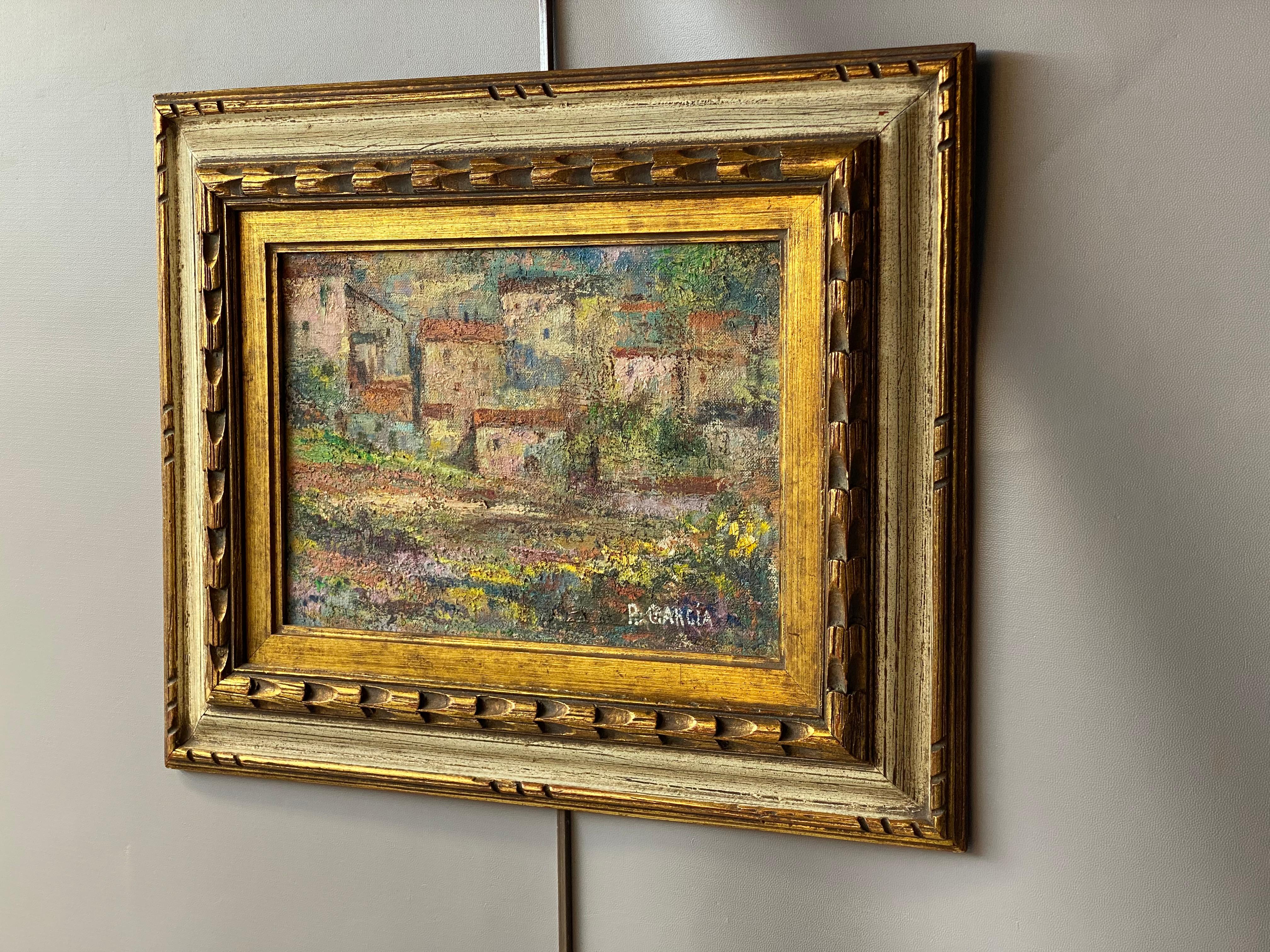 Mexicain Peinture moderniste d'une colline de San Miguel de Allende (Mexique) en vente