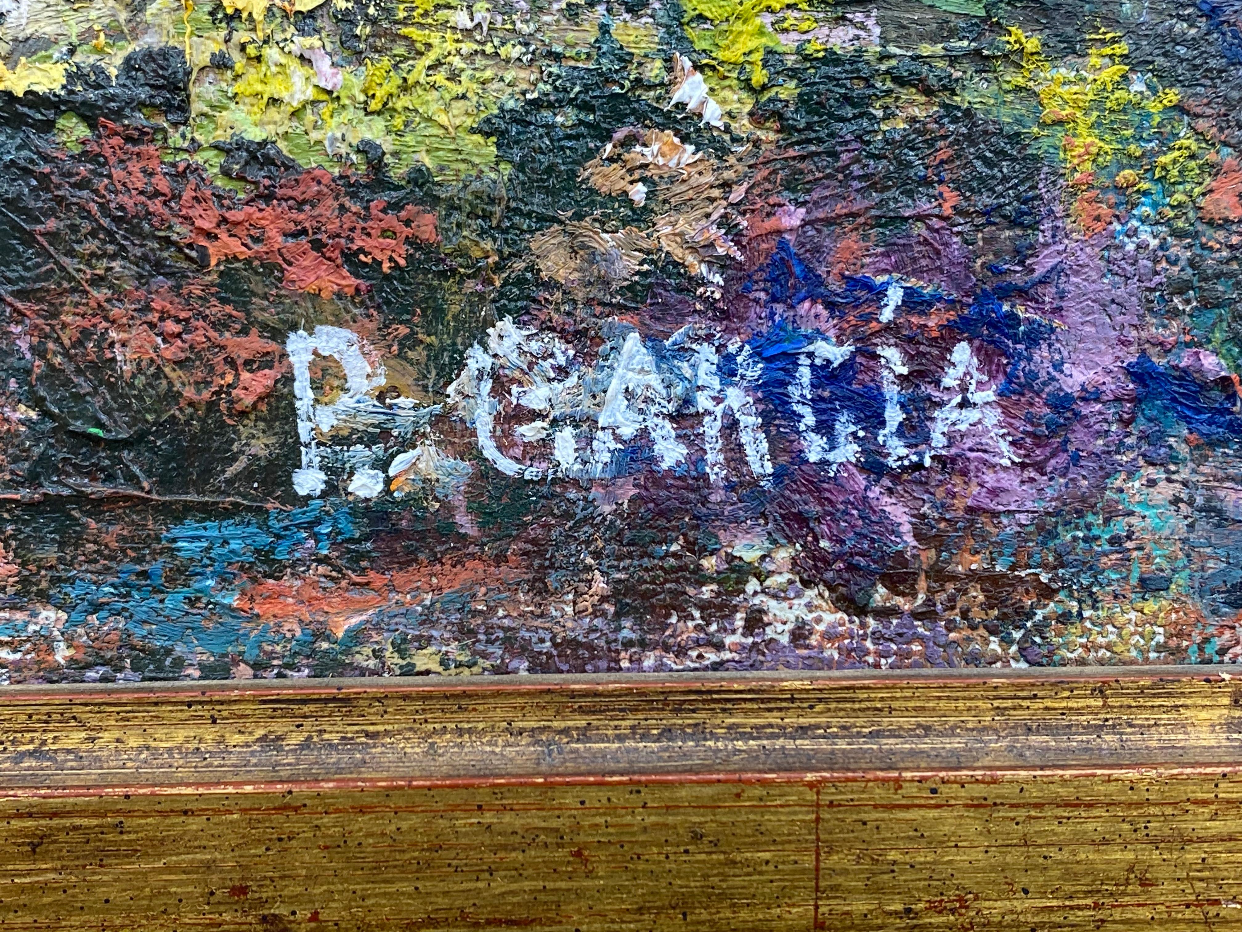 Peinture moderniste d'une colline de San Miguel de Allende (Mexique) Bon état - En vente à Garnerville, NY