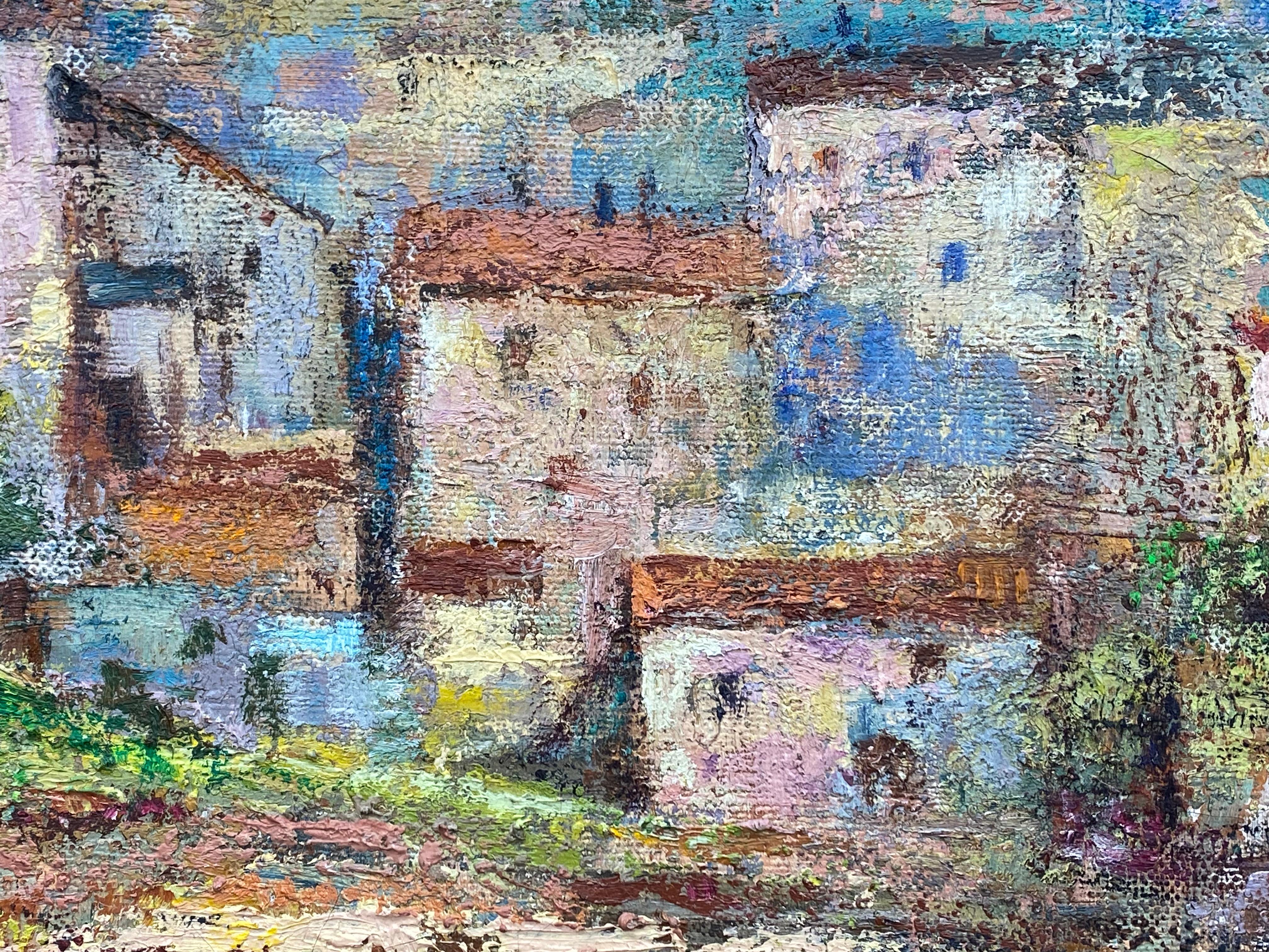 Peinture moderniste d'une colline de San Miguel de Allende (Mexique) en vente 1