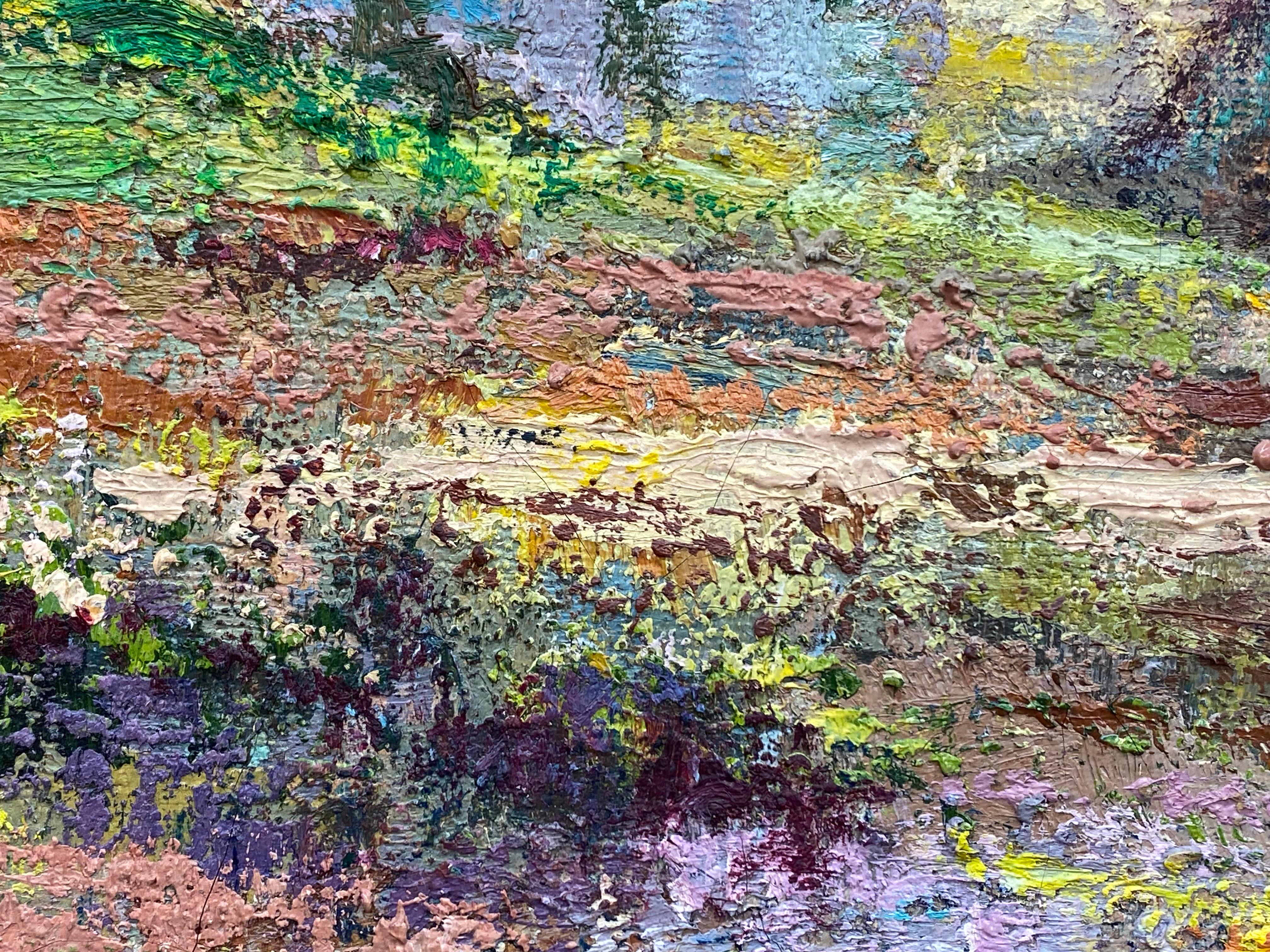 Peinture moderniste d'une colline de San Miguel de Allende (Mexique) en vente 2