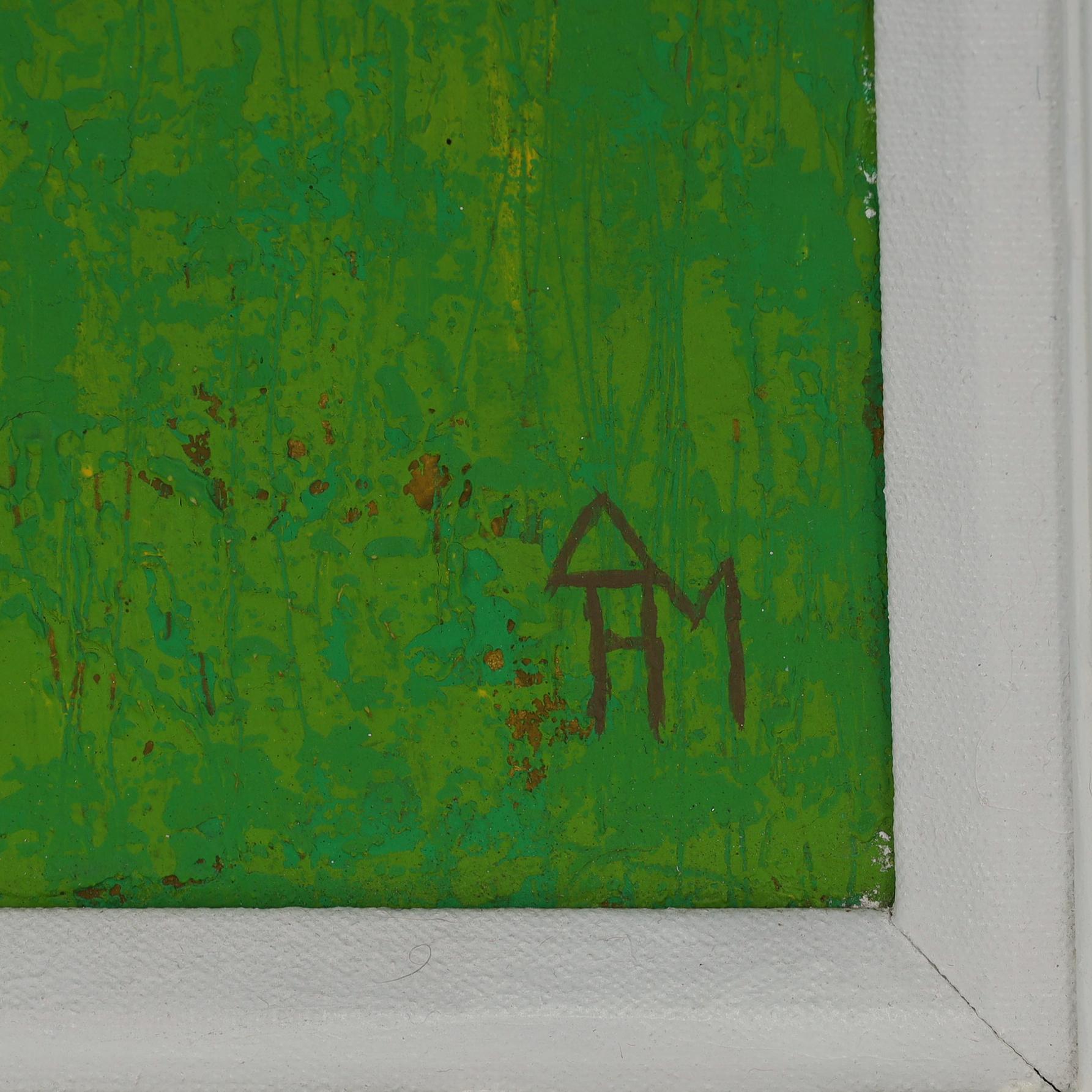 Modernist Painting on Canvas of a Bird in an Outdoor Setting by Hugh McKellar 2