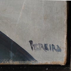 Modernist Painting Signed Pereira, attributed to Irene Rice Pereira