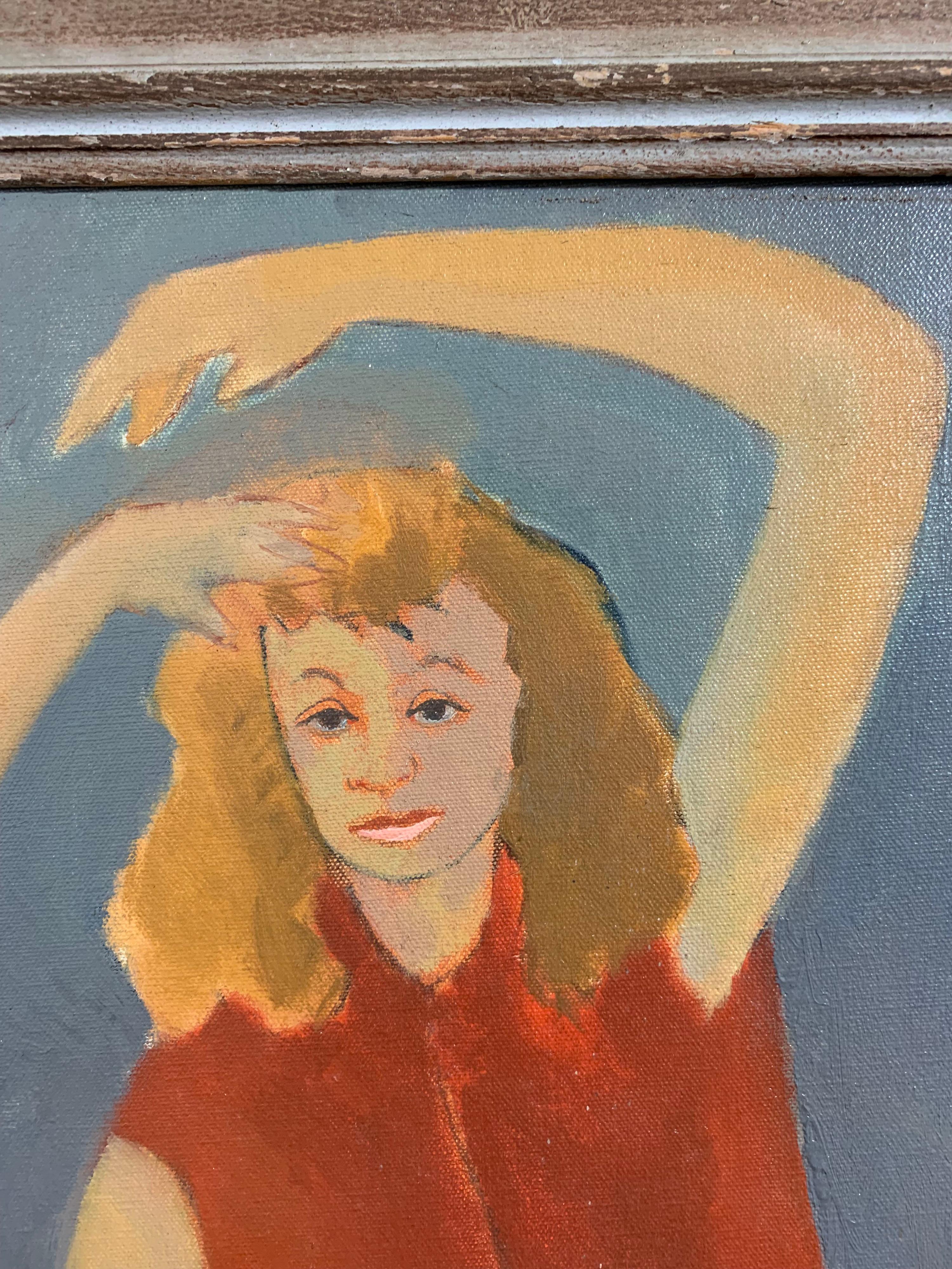 Mid-Century Modern Modernist Painting Titled 