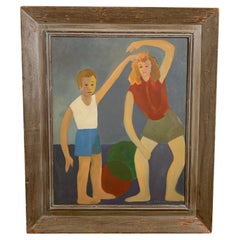 Modernist Painting Titled "No. 13 Exaltation" Dated 1957 by Peter Paul Sakowski