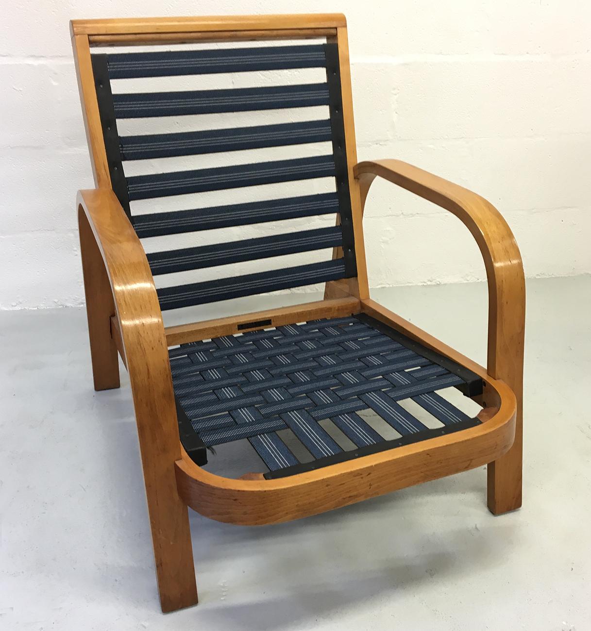 Pair English Modernist 1930s Bentwood ‘Lamda’ Lounge Chairs by Heckroth Art Deco 6