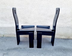 Par de sillas «Diago» de estilo modernista, diseñadas por Edoardo Landi para Nikol, Italia, años 70