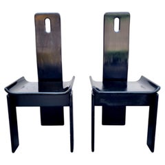 Par de sillas «Diago» de estilo modernista, diseñadas por Edoardo Landi para Nikol, Italia, años 70