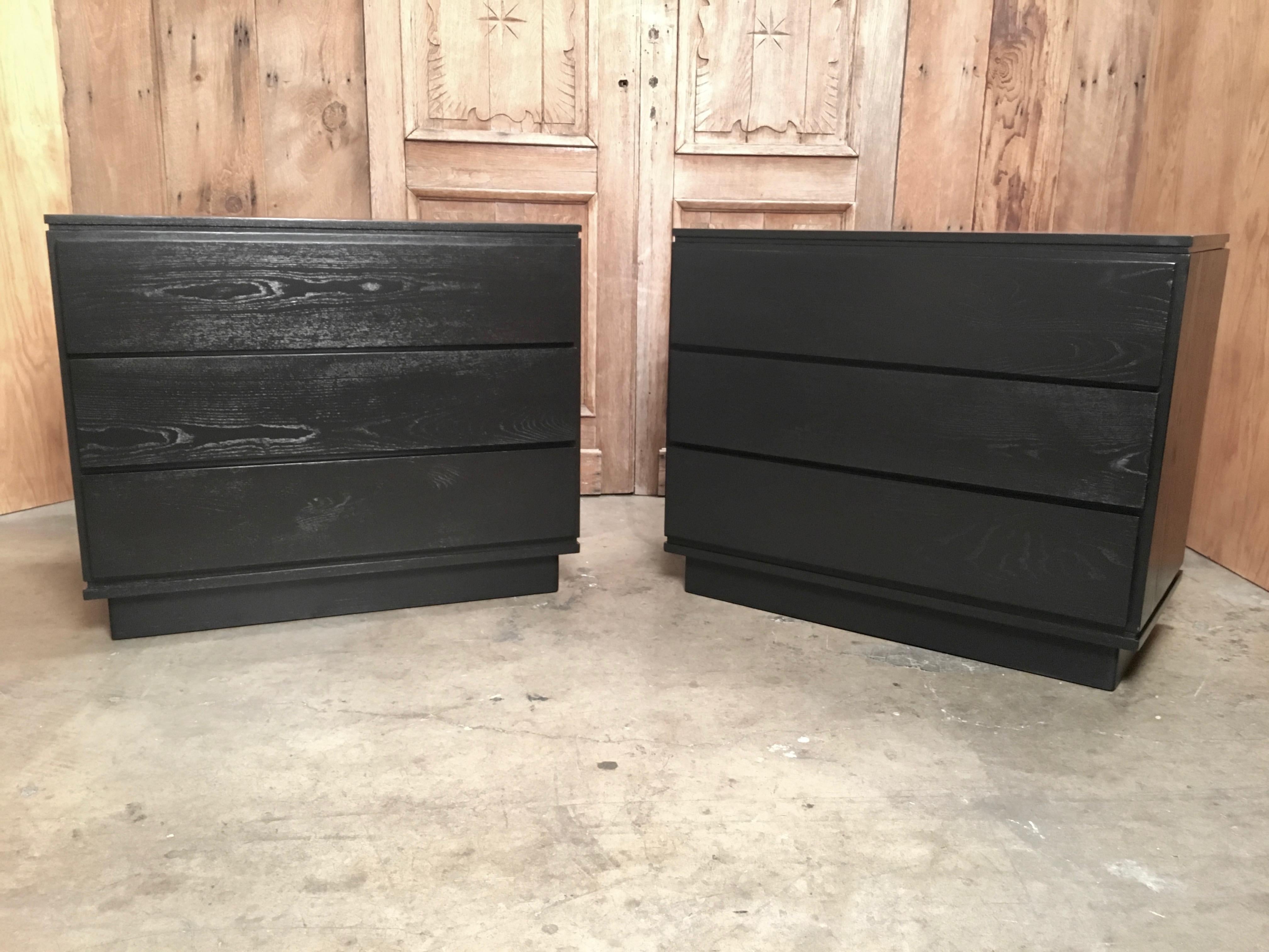 Ebonized Modernist Pair of Dressers