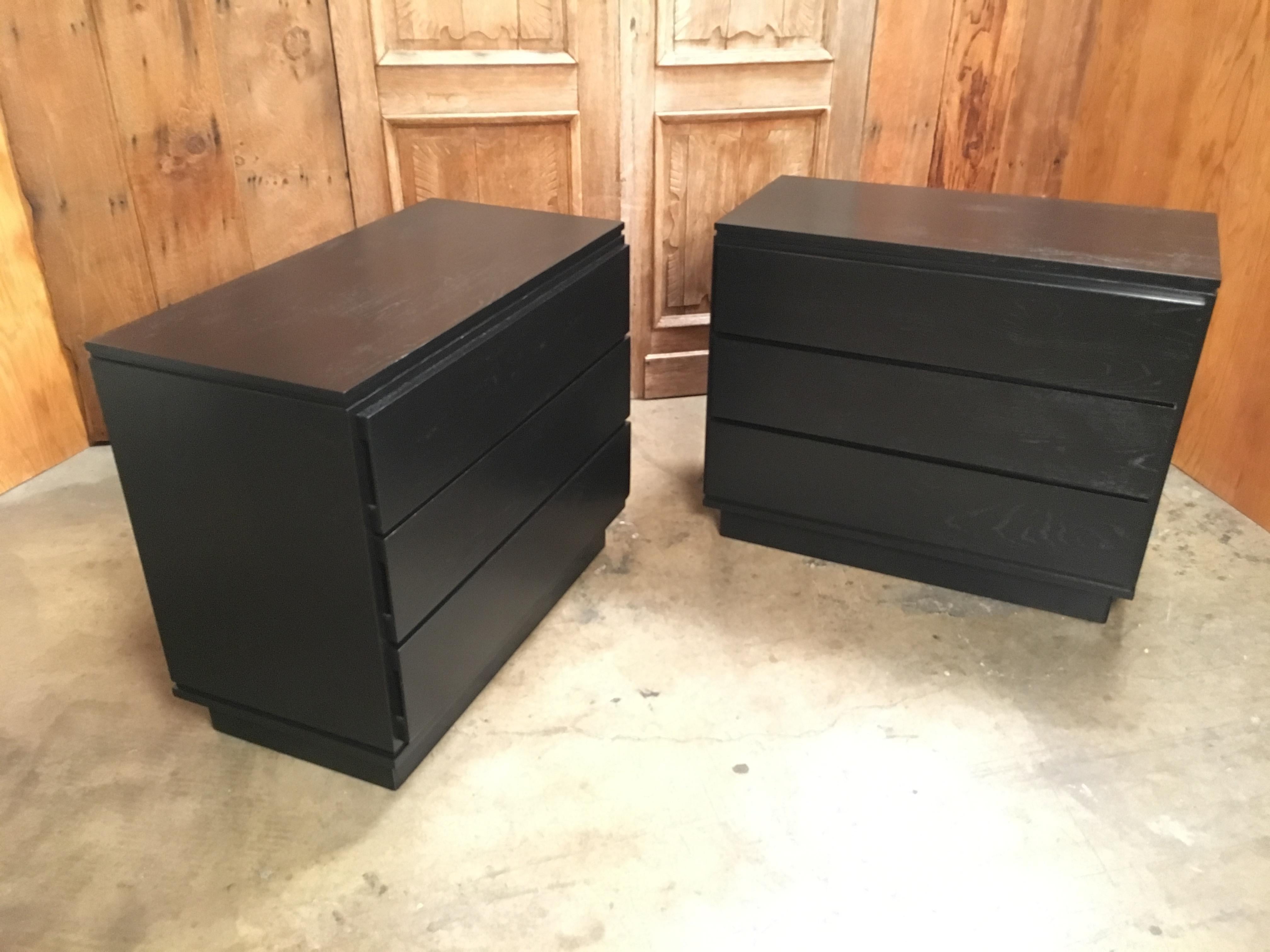 Oak Modernist Pair of Dressers