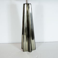 Coppia modernista di lampade a forma di X in vetro di Murano soffiato a mano con mercurio