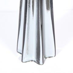 Modernist Pair of Handblown X-Form Lamps in Handblown Murano Mercury Glass