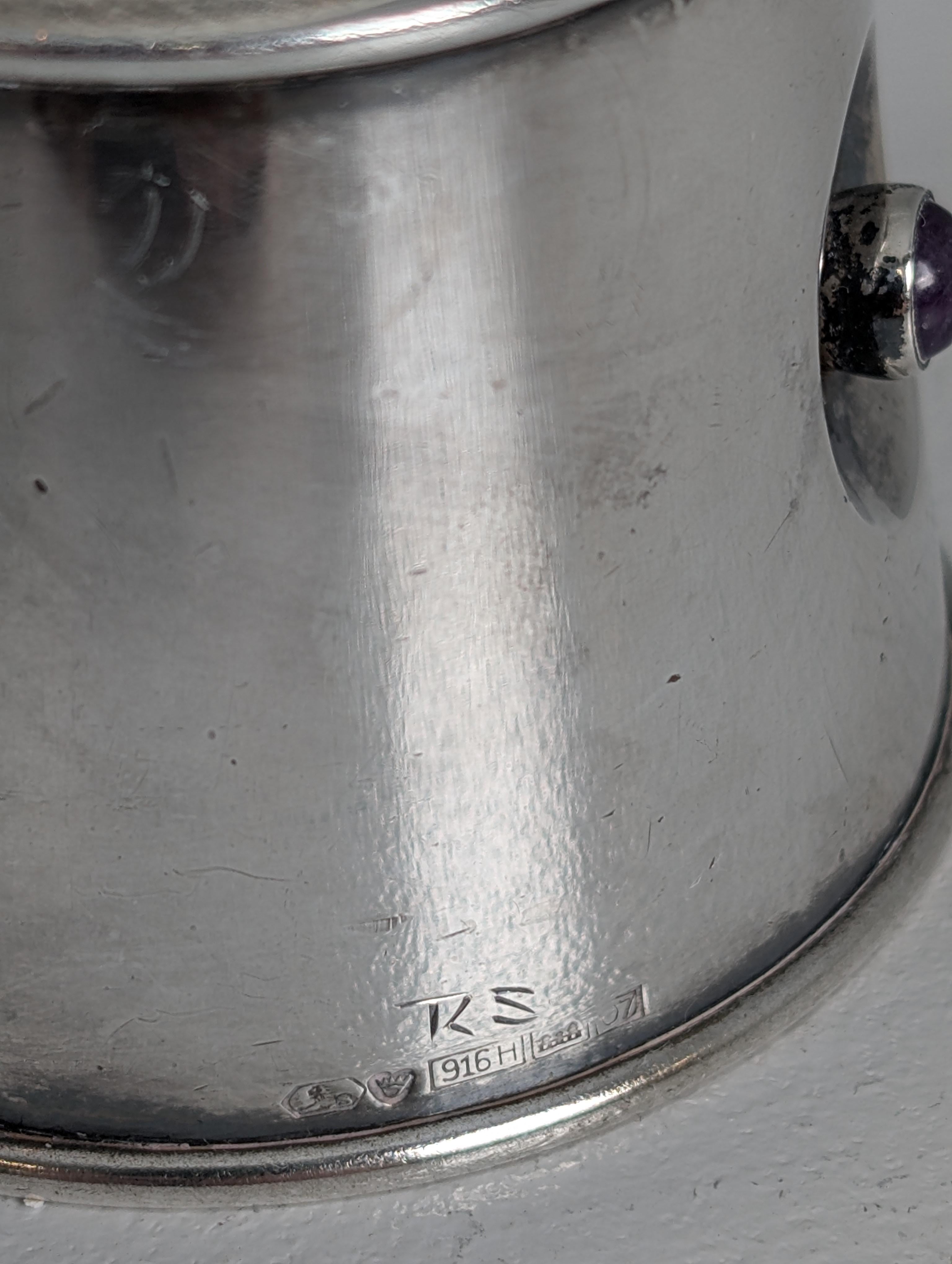 Coppia di portacandele modernisti in argento di Reijo Sirkeoja, Kultakeskus Finlandia 1967 in vendita 3