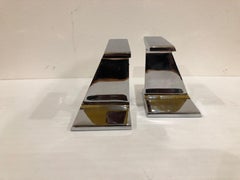 Modernist Pair of Steel I Beam Bookends by Bill Curry for Design line