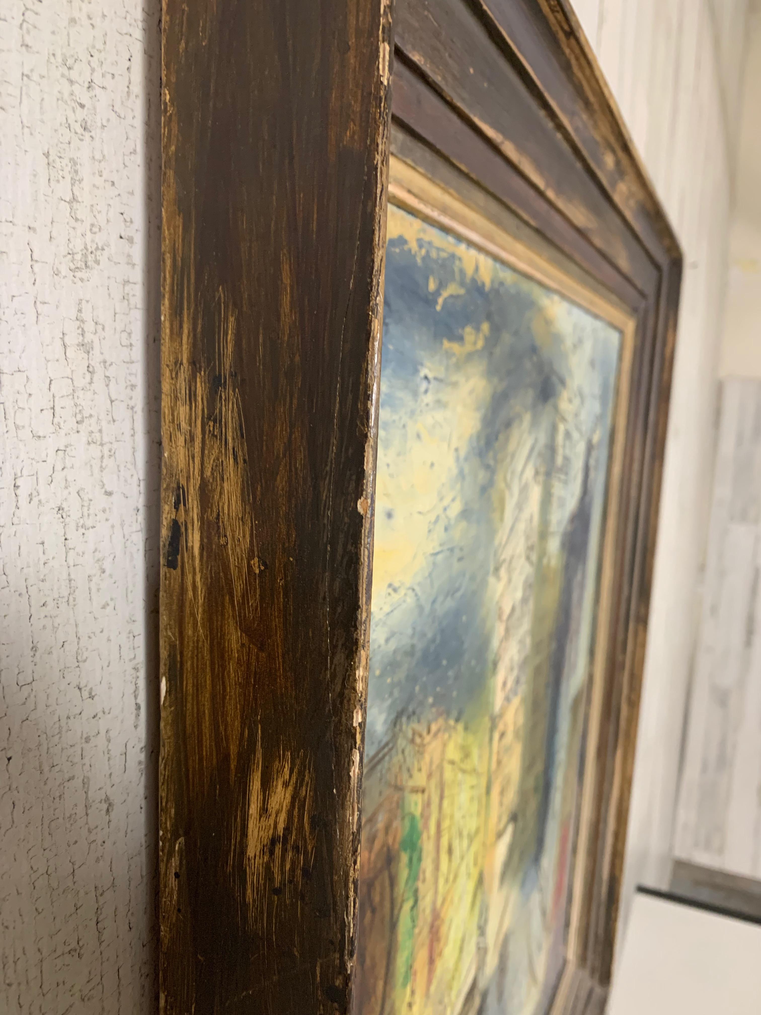 Pintura modernista de una escena callejera parisina en venta 7