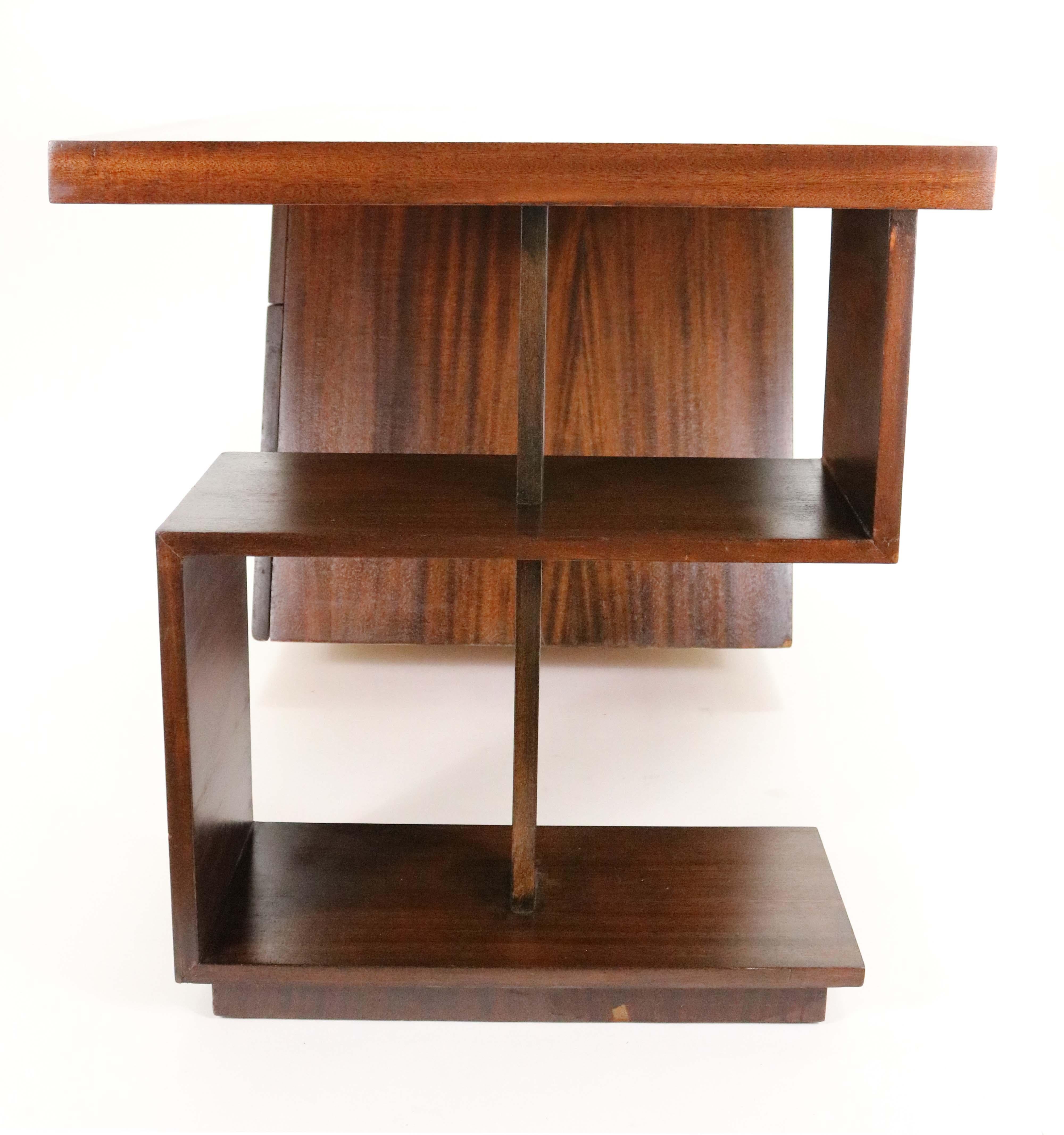 Modernist Partners Desk by Maximillian for Karp Furniture Paul Frankl Style In Good Condition In Littleton, CO