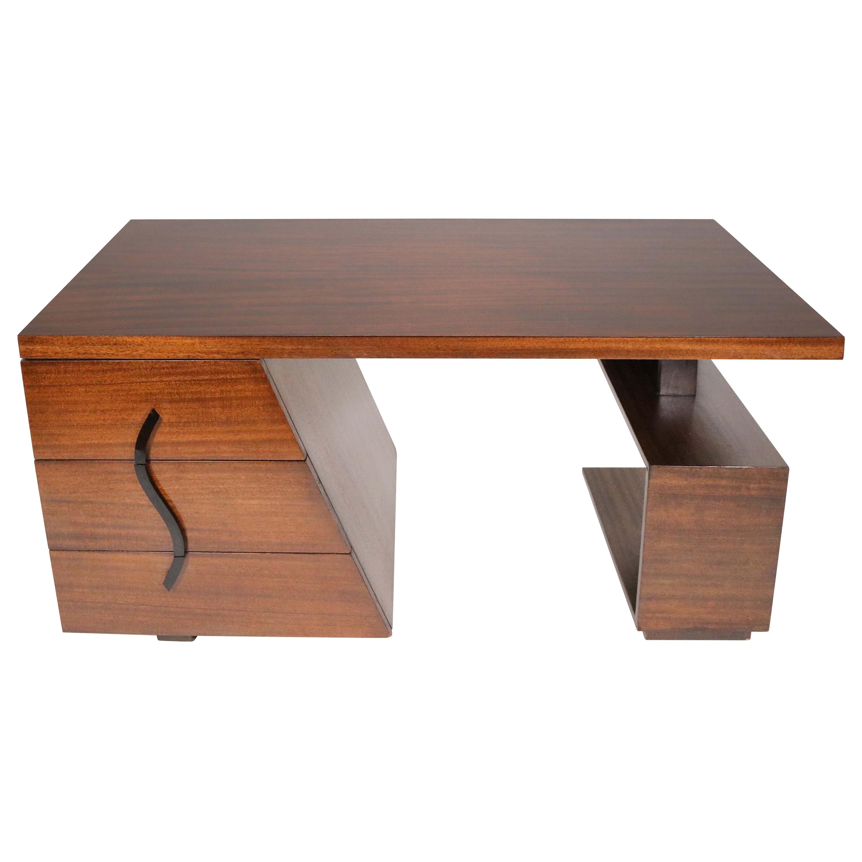 Modernist Partners Desk by Maximillian for Karp Furniture Paul Frankl Style