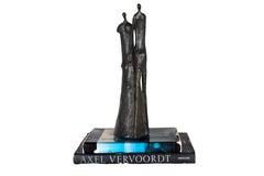 Modernist Patinated Bronze Couple Ystad-Metall
