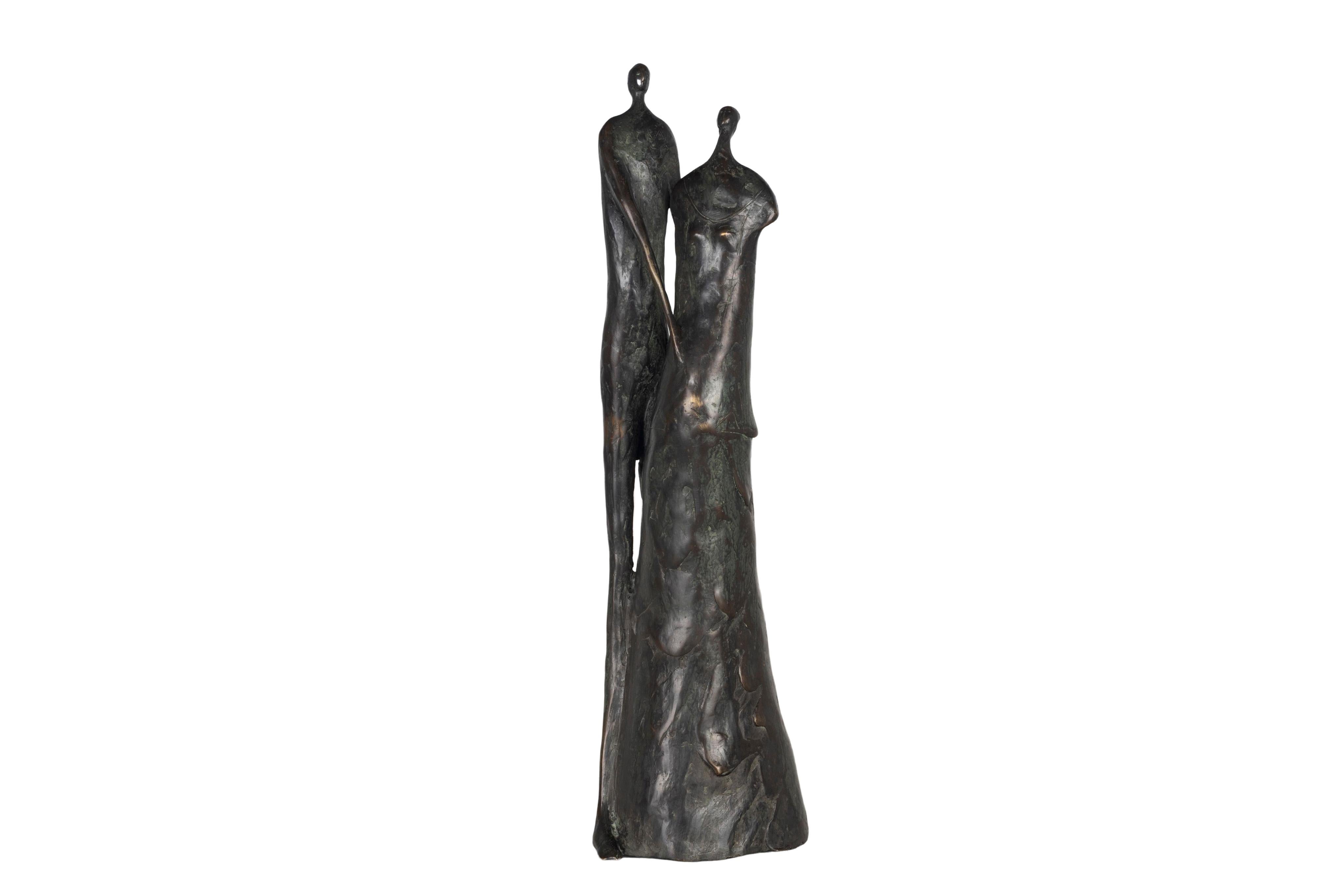 Modernist Patinated Bronze Couple Ystad-Metall en Bueno estado para la venta en Dallas, TX