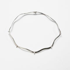 Perlenkette & Tiara, Einzigartig, Silber, Modernistische Perlenkette
