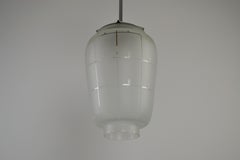 Modernist Pendant or Ceiling Lamp, Glass and Metal, 1930s/1940s, Sweden