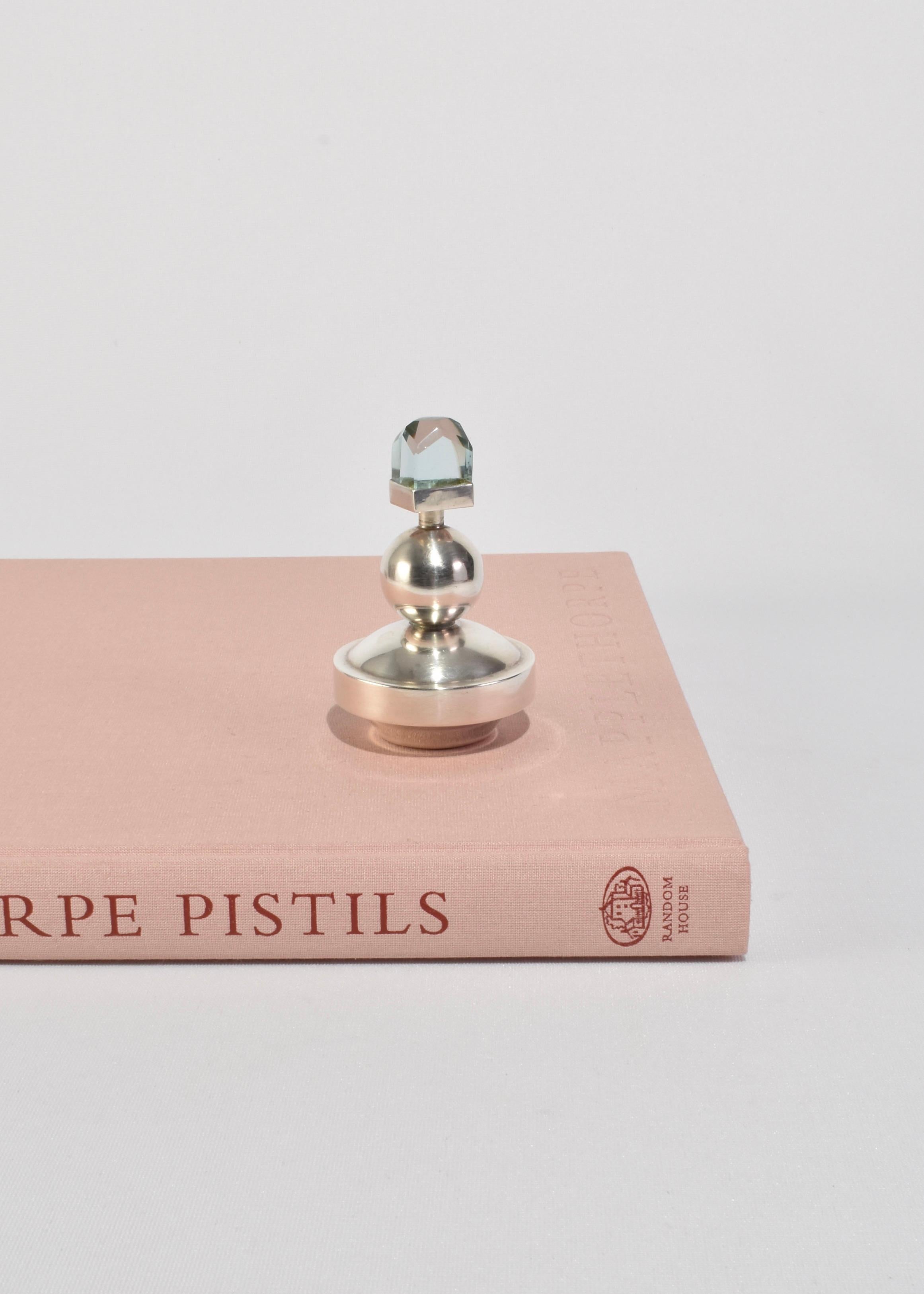 Sterling Silver Modernist Perfume Bottle