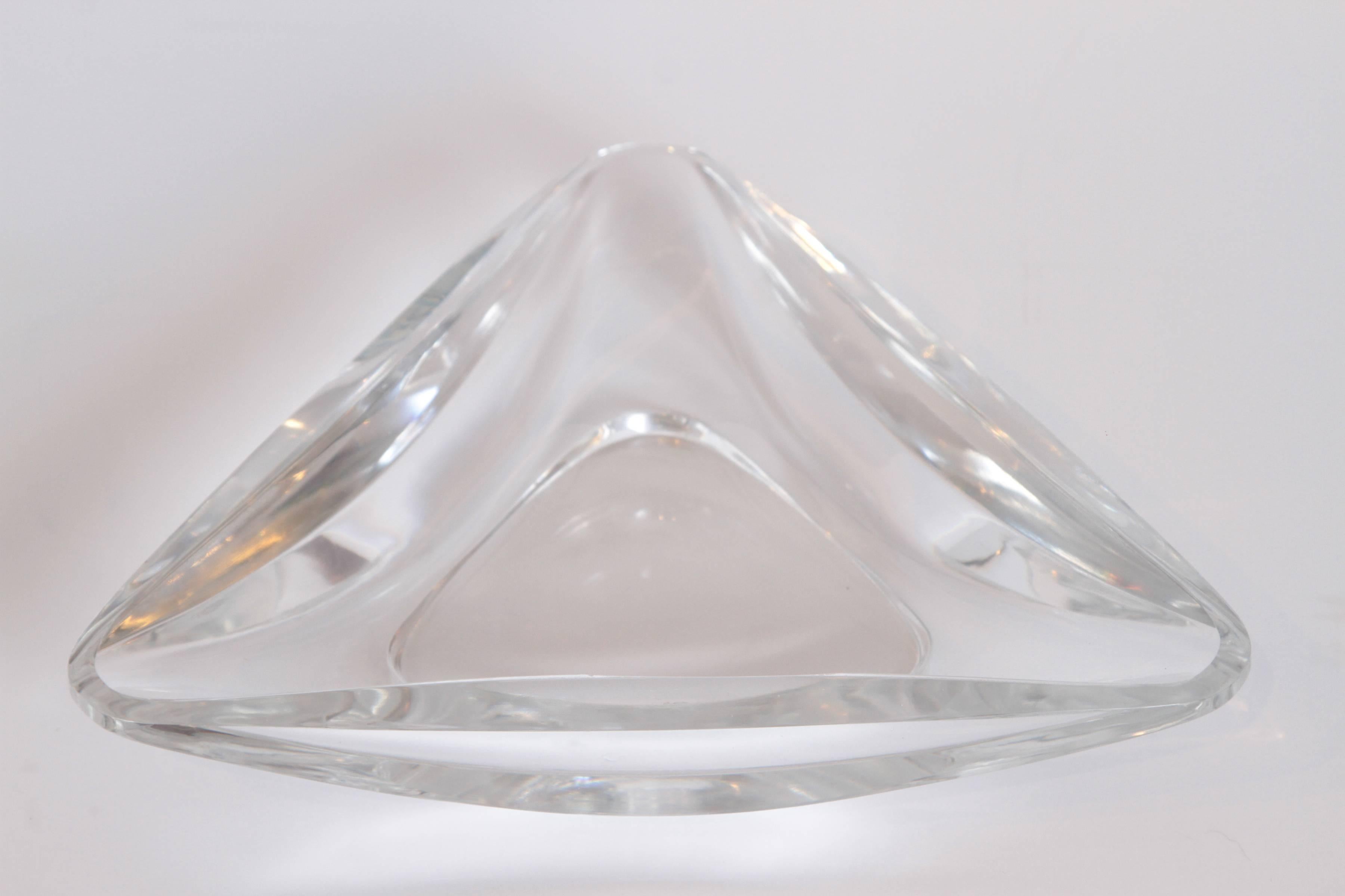Modernist Peter Muller Munk Crystal for Val St Lambert, Tricorne Collection For Sale 1